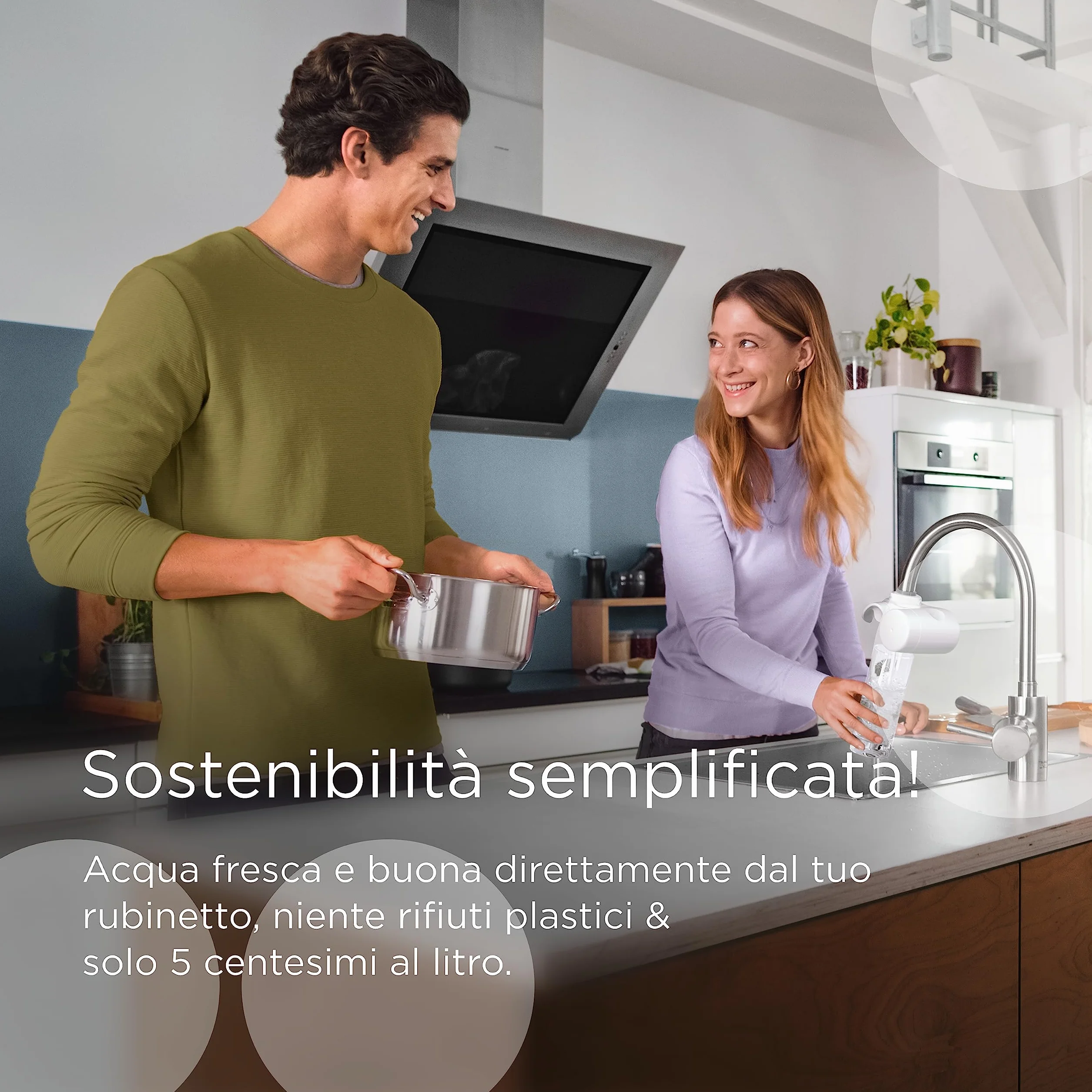 BRITA ON TAP V-MF Filtro acqua rubinetto 600L Riduce cloro PFAS batteri microparticelle metalli