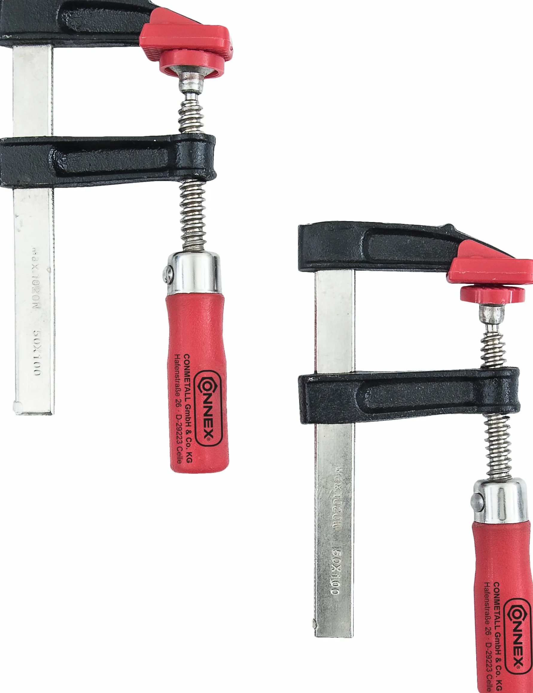 Connex COXT865210 - Strettoi a vite in ghisa, 100 x 50 mm, 2 pezzi