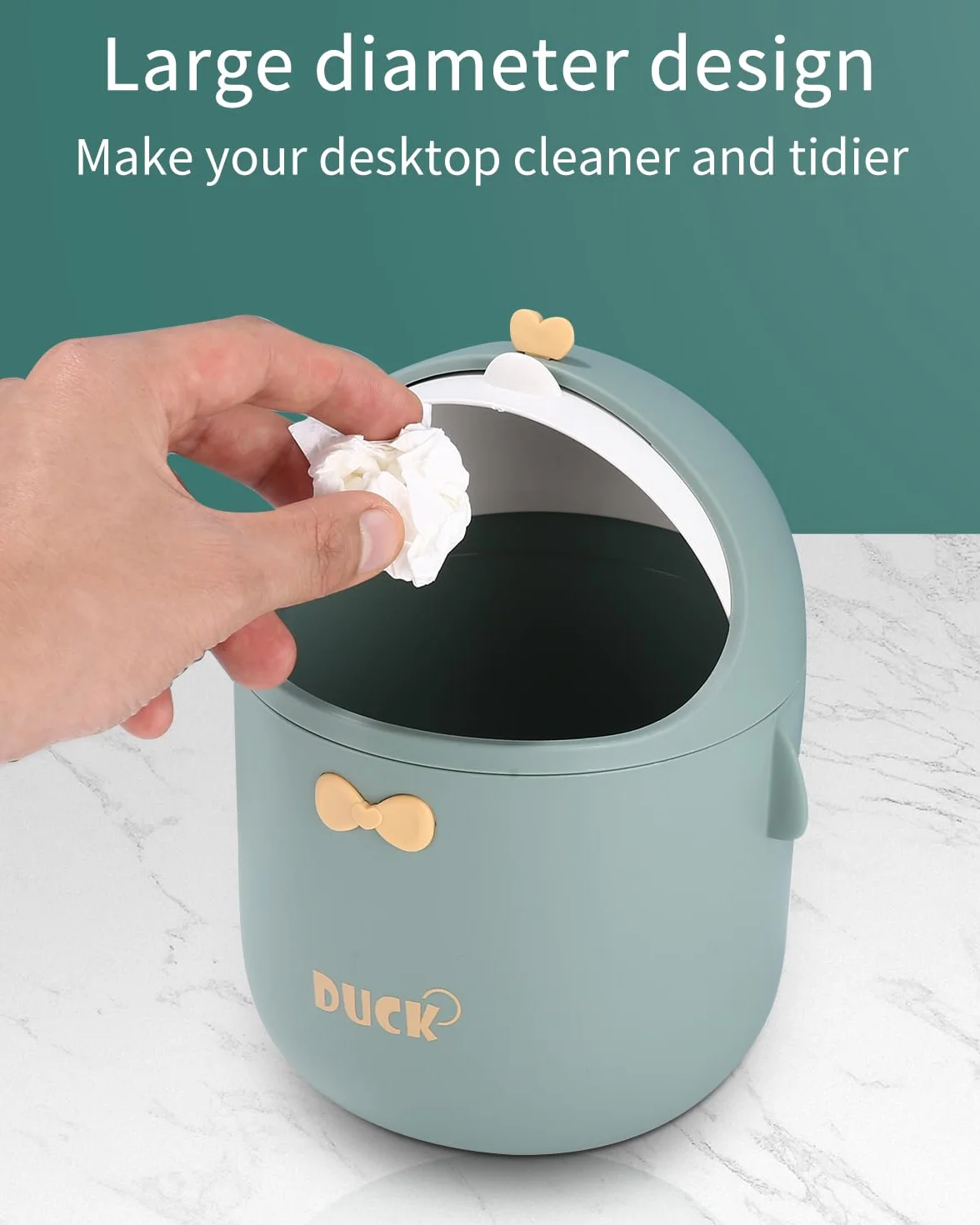 Cestino Spazzatura Piccolo, mini pattumiera da tavolo, Mini Piccola Pattumiera con Coperchio, Simpatico Cestino da Scrivania, Pattumiera Cucina, Cestino Ufficio, in Stile Cartone Animato Trash Can