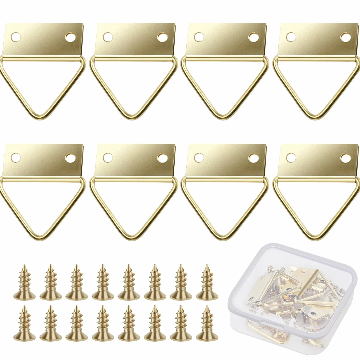 Ganci per quadri per parete rigida Kit per appendere quadri Gancio per parete rigida Triangolo grande 8pc-E
