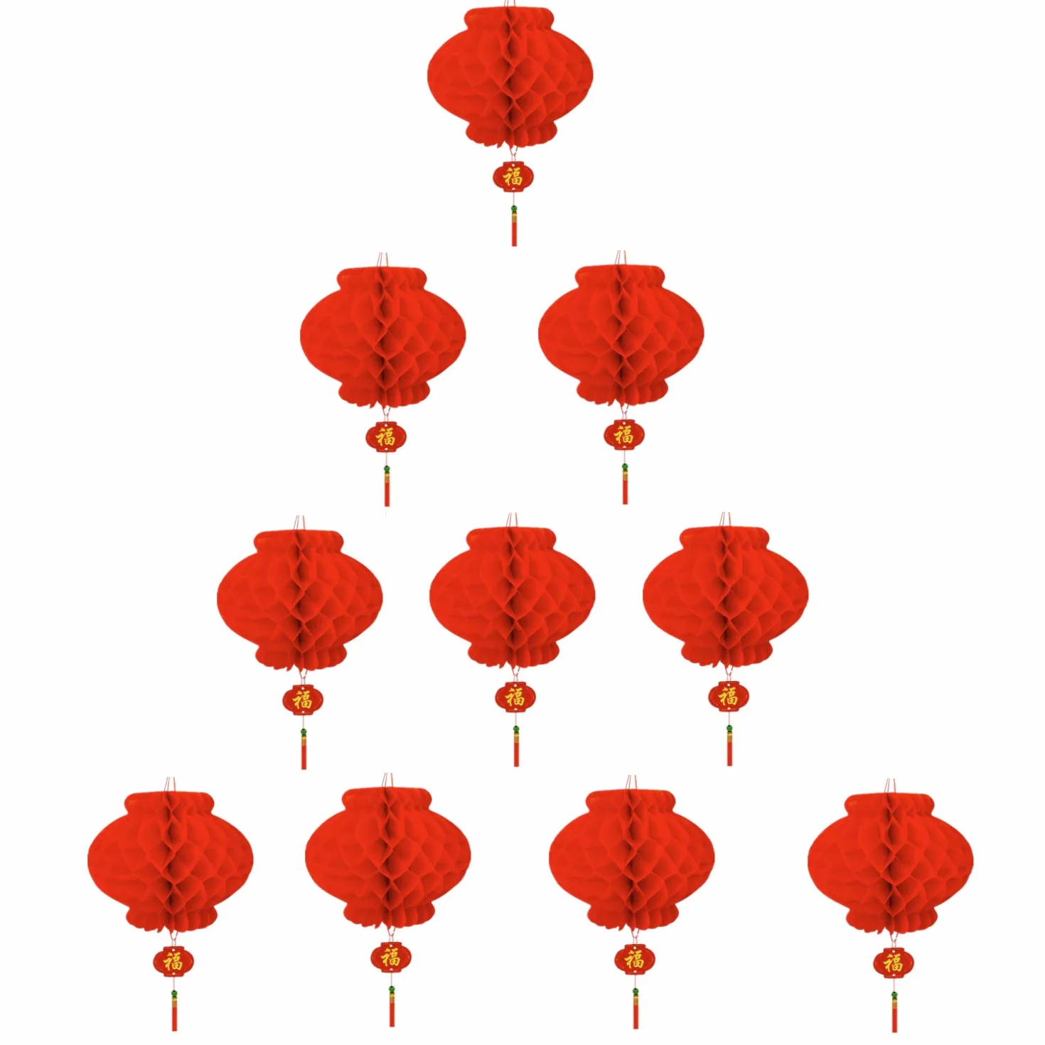 Decorazione Lanterna Rossa, Appendere Lanterne Rosse，Lanterne Volanti Di Carta, Lanterna Cinese Uniche ed Eleganti Usato per Matrimonio, Capodanno, Capodanno Lunare, Decorazione del Ristorante