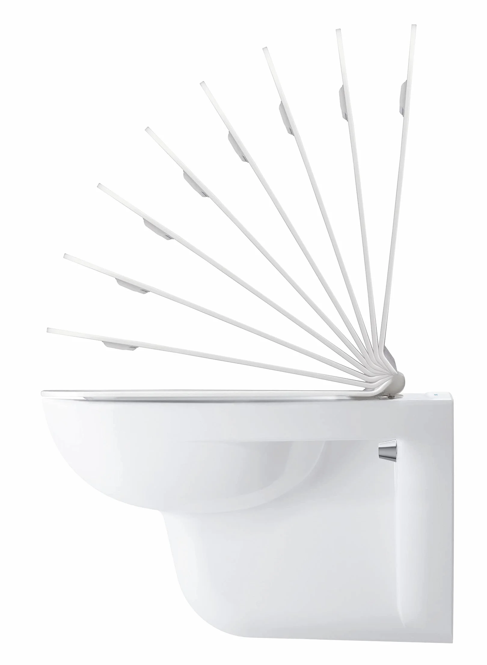 Duravit Sedile WC D-Code Compact, tavoletta WC, copriwater con cerniere in acciaio inox, coperchio water in plastica termoindurente Duroplast, bianco