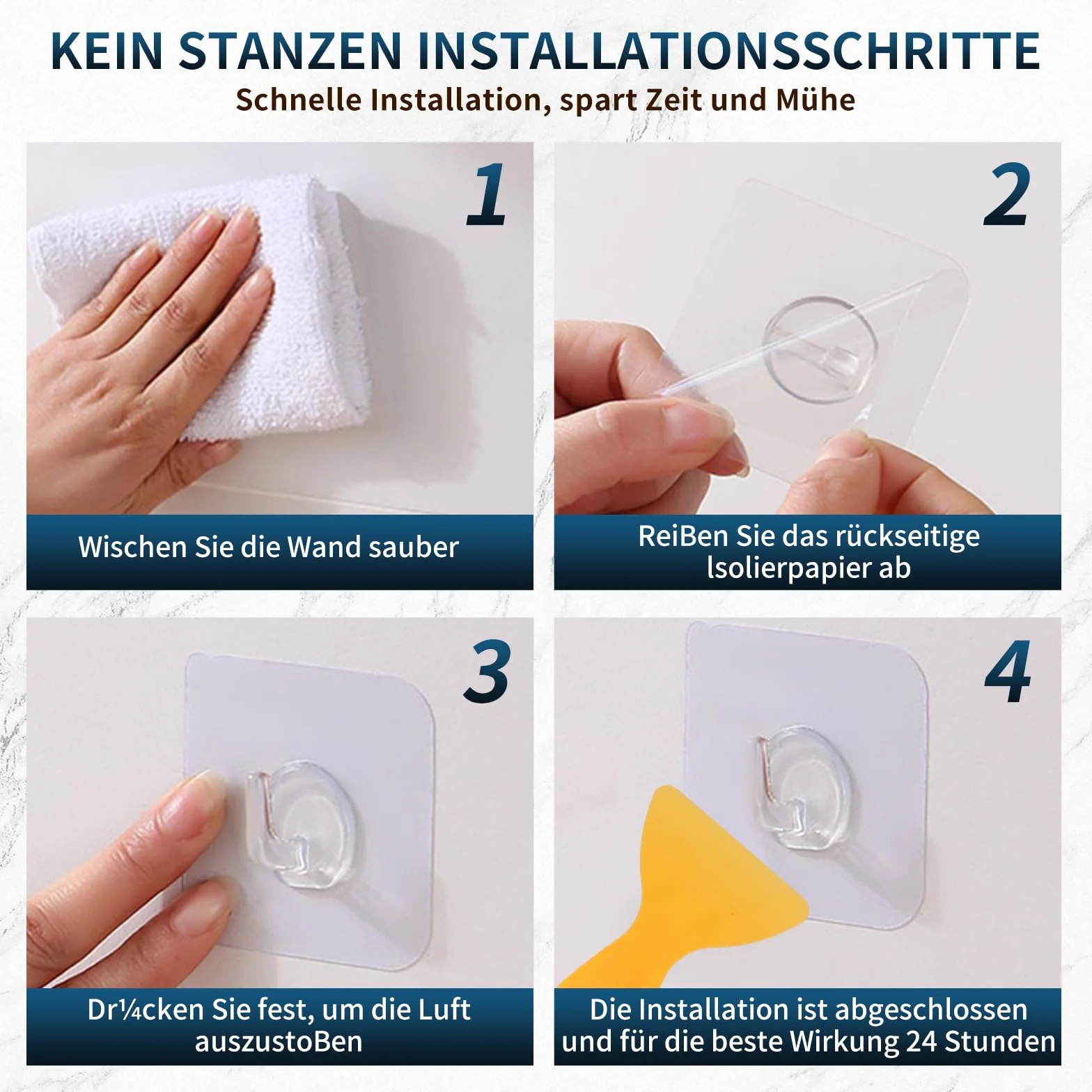 Pz Ganci Adesivi Trasparenti Impermeabili, Ganci Adesivi Muro senza Bucare, Gancio Adesivo Forte Trasparente, Gancio Autoadesivo per Bagno Cucina Soggiorno Asciugamani Vestiti (12)