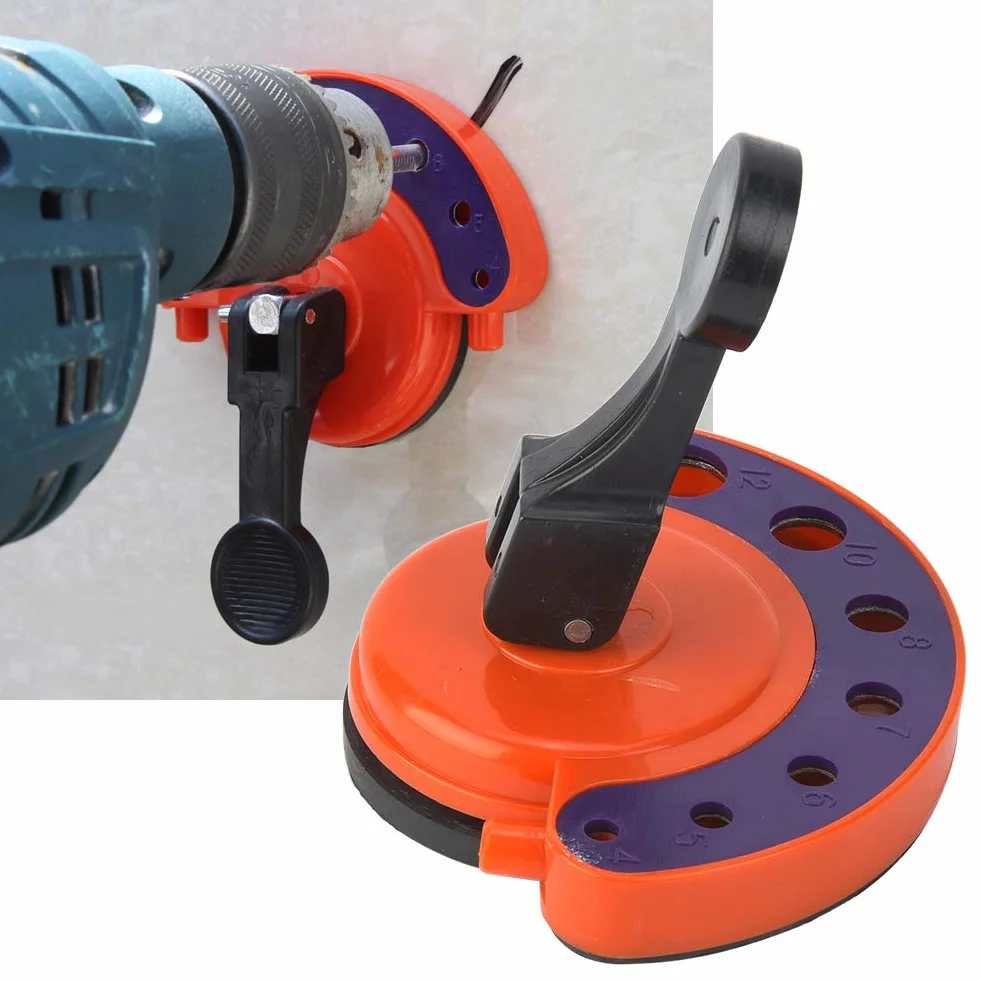 Punta per Trapano Diamantato Guida per Aperture in Vetro Localizzatore Regolabile per Apertura del Foro per Piastrelle in Ceramica Set di Dispositivi per per con Base a Vuoto