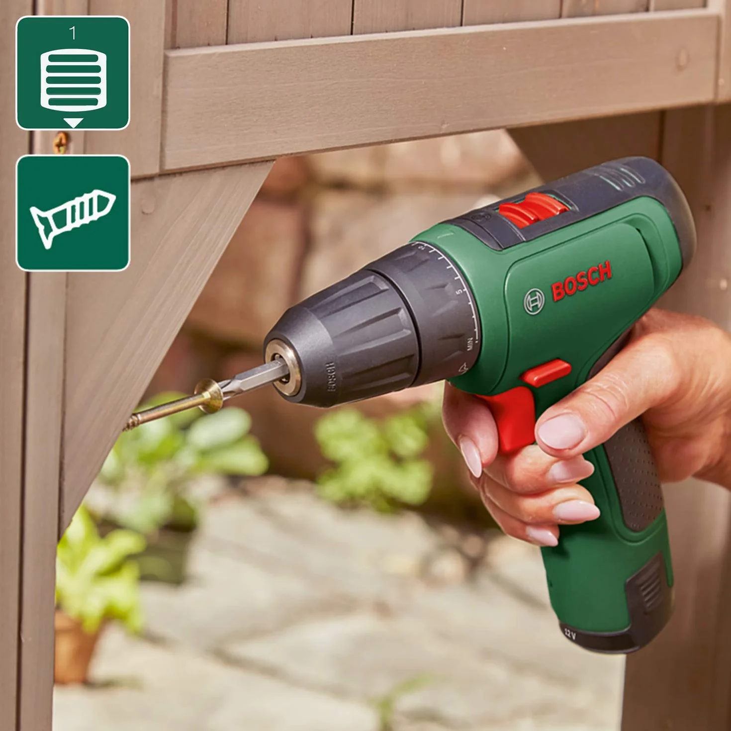 Bosch Home and Garden 06039D3006 Trapano, Green, 3/4 Pollice