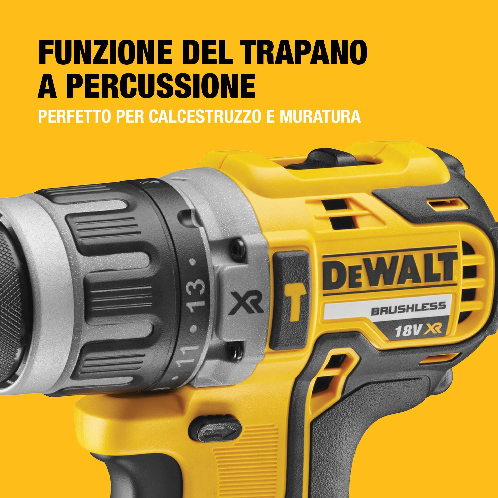 DEWALT Trapano avvitatore a percussione senza spazzole 18V XR, 2 X 5Ah, DCD796P2-QW