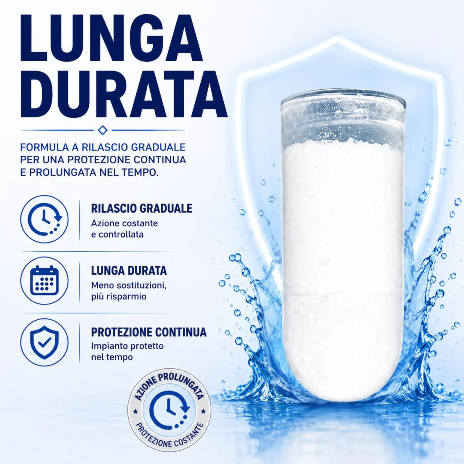 Polifosfati Caldaia Made in Italy 6 Cartucce Ricarica Universali Filtri Anticalcare Anticorrosione