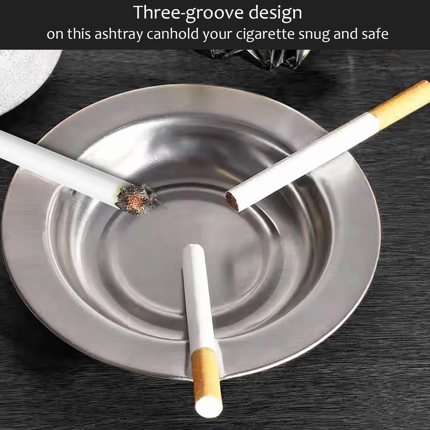 Posacenere in acciaio inox usa e getta confezione da 10, portatile per interni/esterni