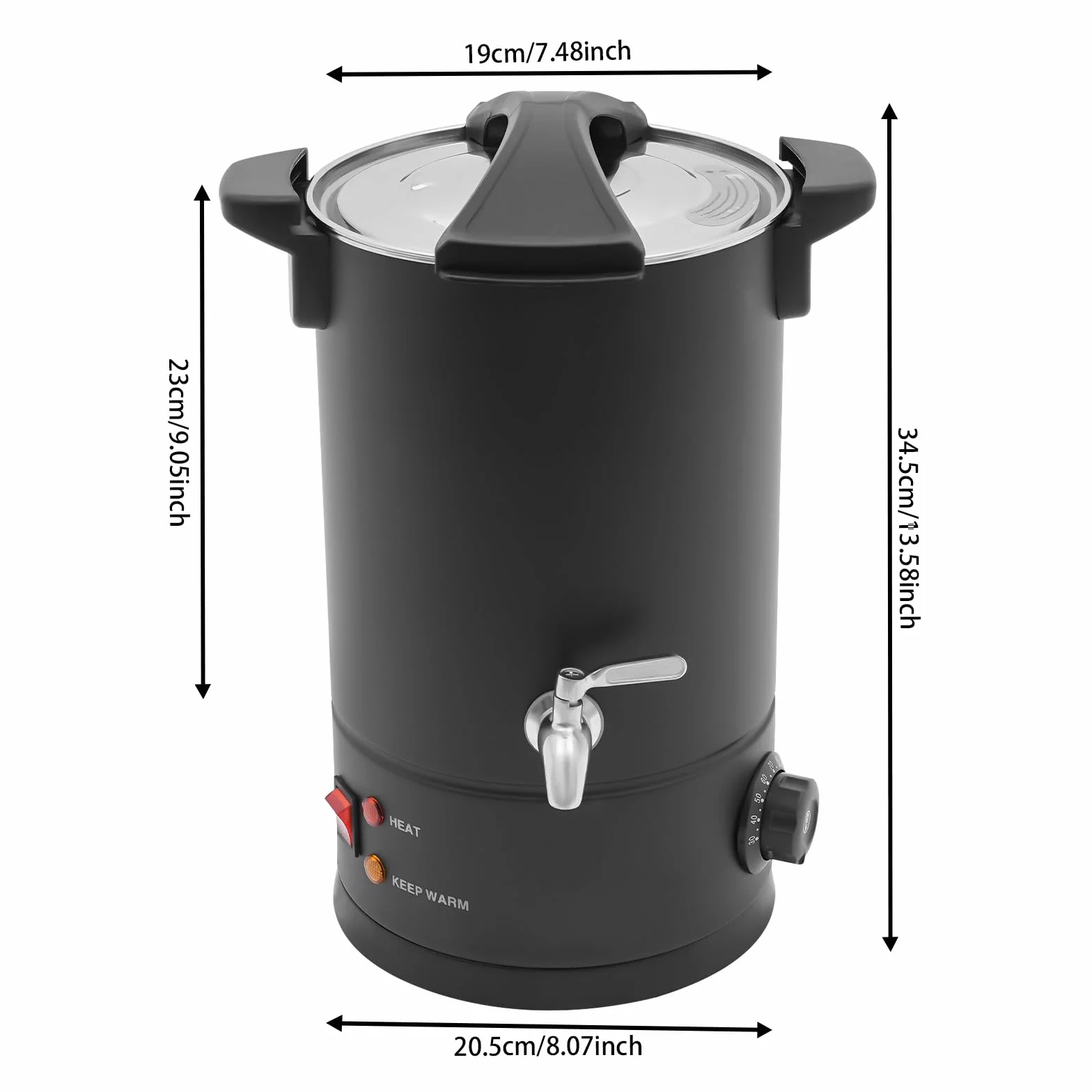 Qussse 8 litri per la produzione di candele, pentola elettrica da 1800 W, dispositivo per fusione di cera con controllo della temperatura (30-110 °C), per candele fai da te