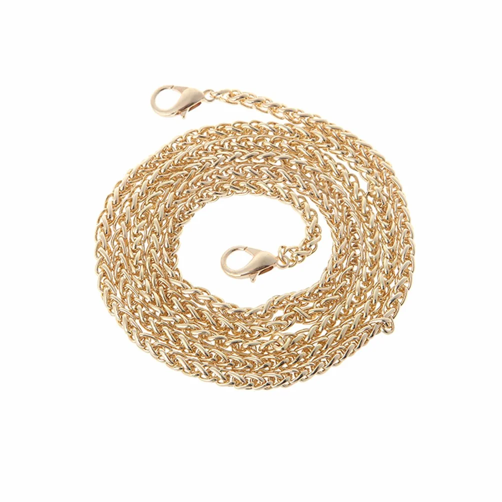 Borsa a tracolla di ricambio Borsa a tracolla con manico in metallo 120cm Oro