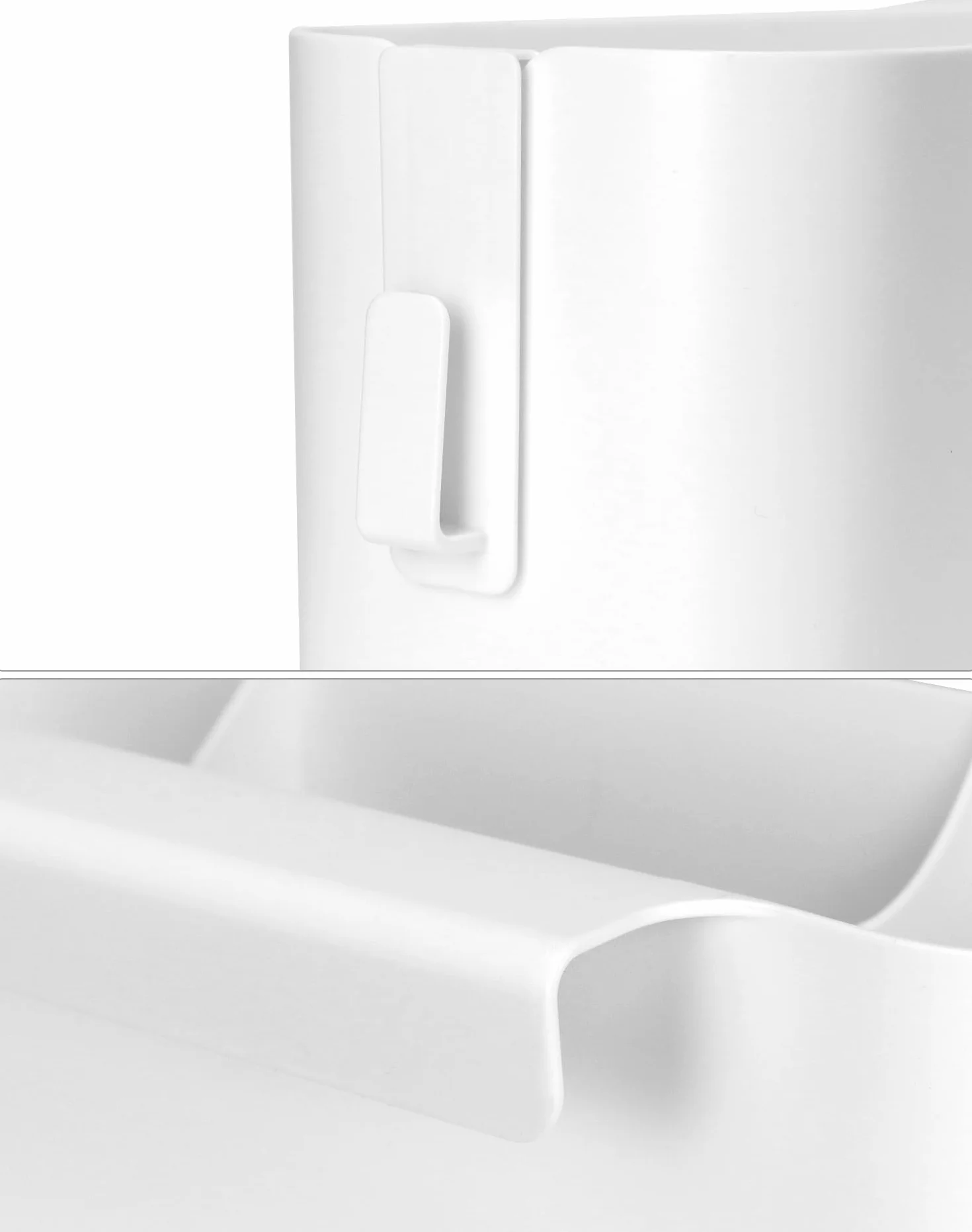 QWORK® 2 pezzi cesto portaoggetti da appendere con ganci rimovibili, organizer per appendere il letto, per libri, telefoni, accessori