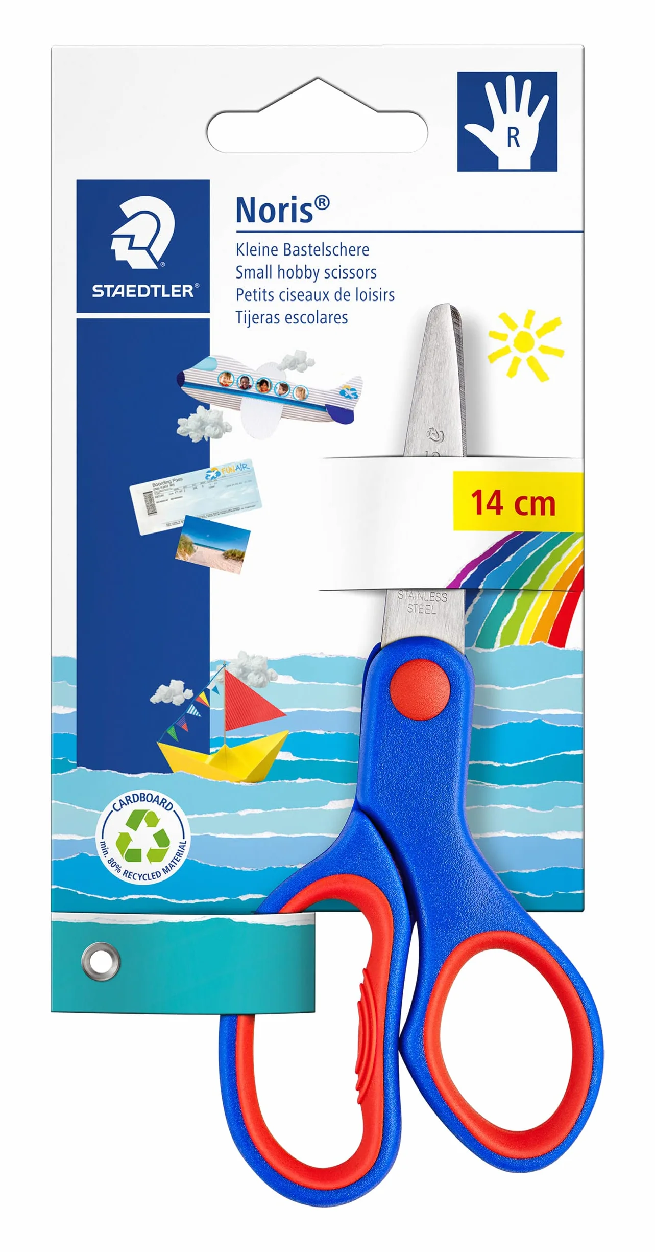 Staedtler Noris - Forbici Punta Arrotondata con Impugnatura Ergonomica, Forbici Scuola Elementare e Media con Lame Arrotondate in Acciaio, Forbice Multiuso Ideale per Casa, Ufficio, Hobby e Bricolage