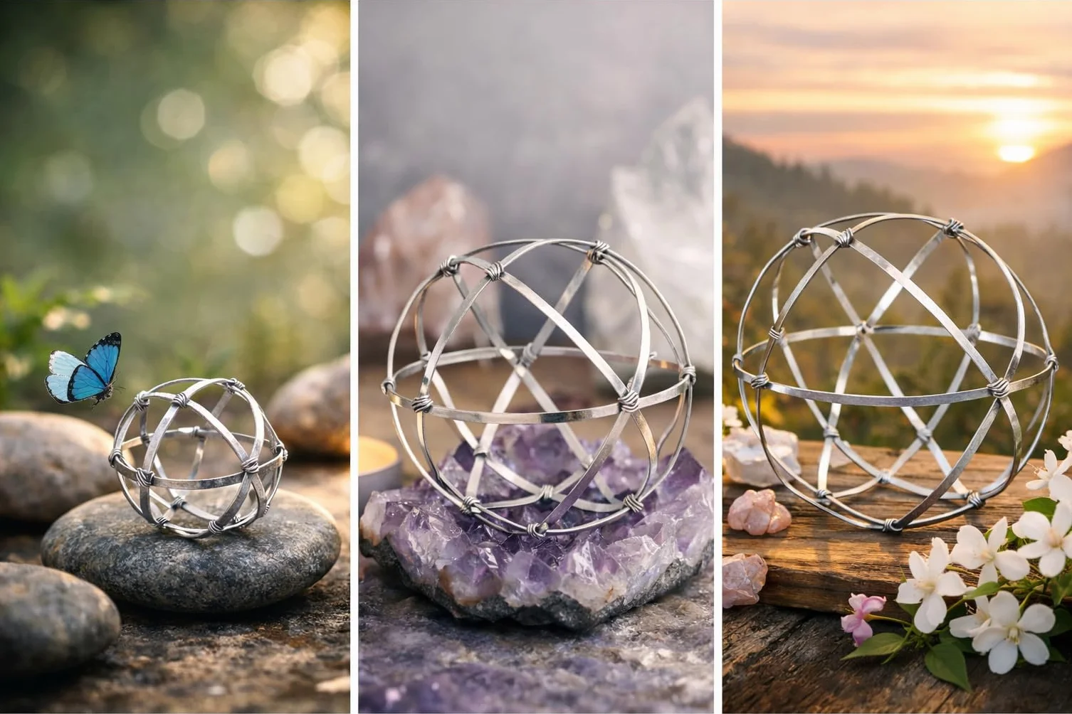Generico Crystal Genesa Artigianale 11 cm Geometria Sacra Fatta a Mano Struttura Decorativa Energetica