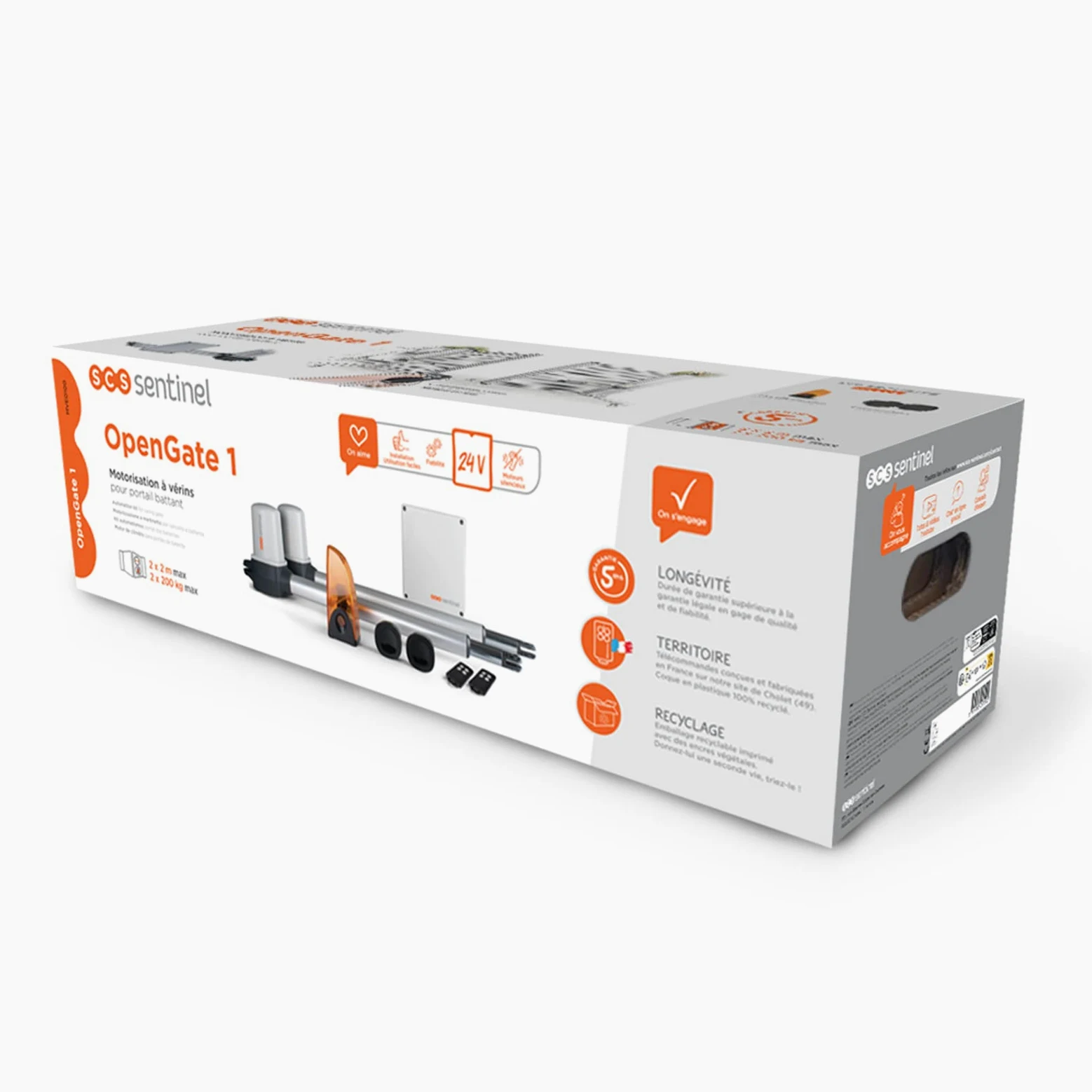 Motorisation 24V a vérins pour portail battant - OpenGate 1 - SCS SENTINEL