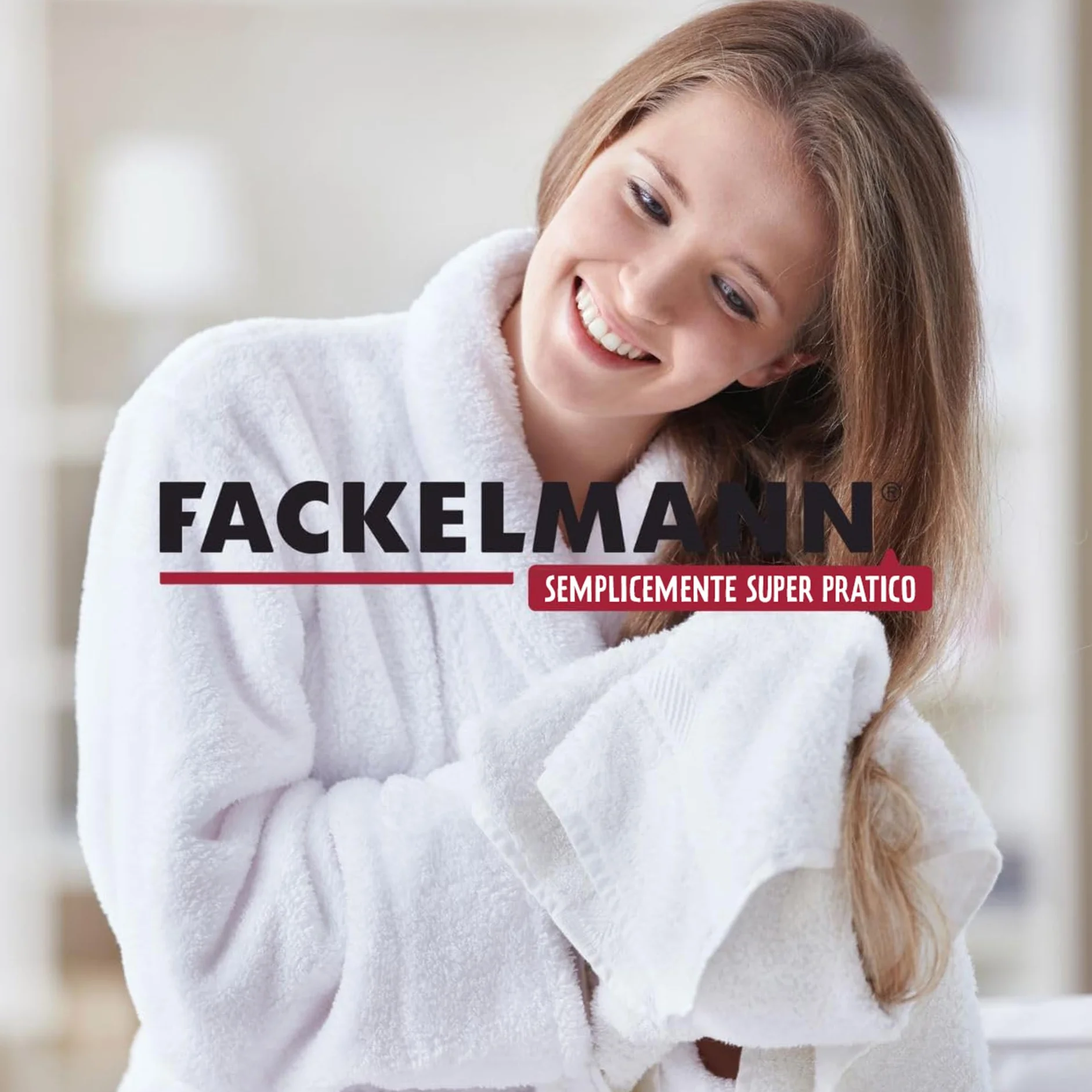 Fackelmann Gancio doppio per box doccia, appendi accappatoio, materiale in acciaio inox, dotato di feltrino interno antigraffio, adatto ai box doccia con spessore standard, dimensioni 7,6 x 6,7 cm