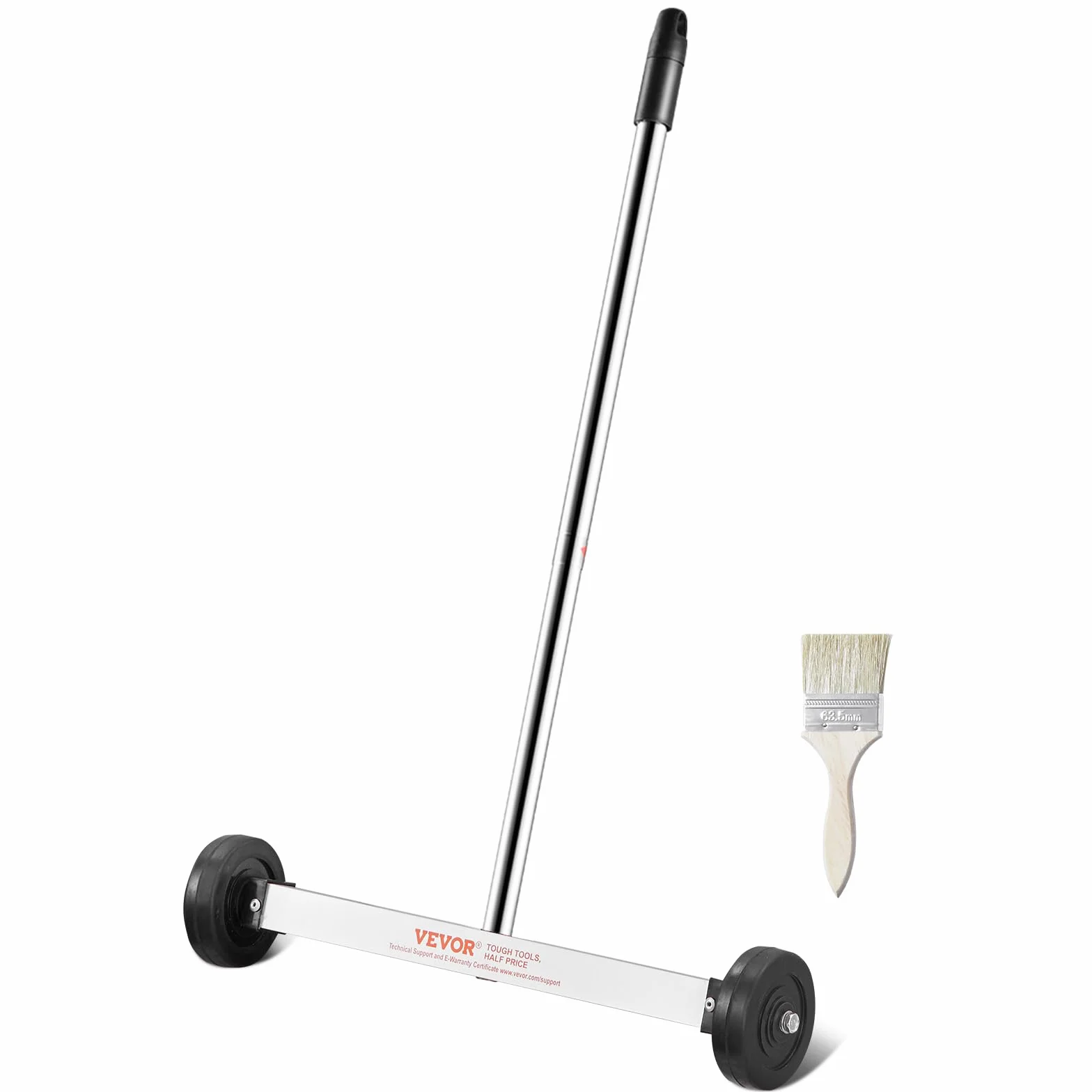 VEVOR Spazzatrice Magnetica 38cm, Maniglia Regolabile, Cap. Max. 3,6kg per Chiodi e Viti, Pulizia Garage Officina