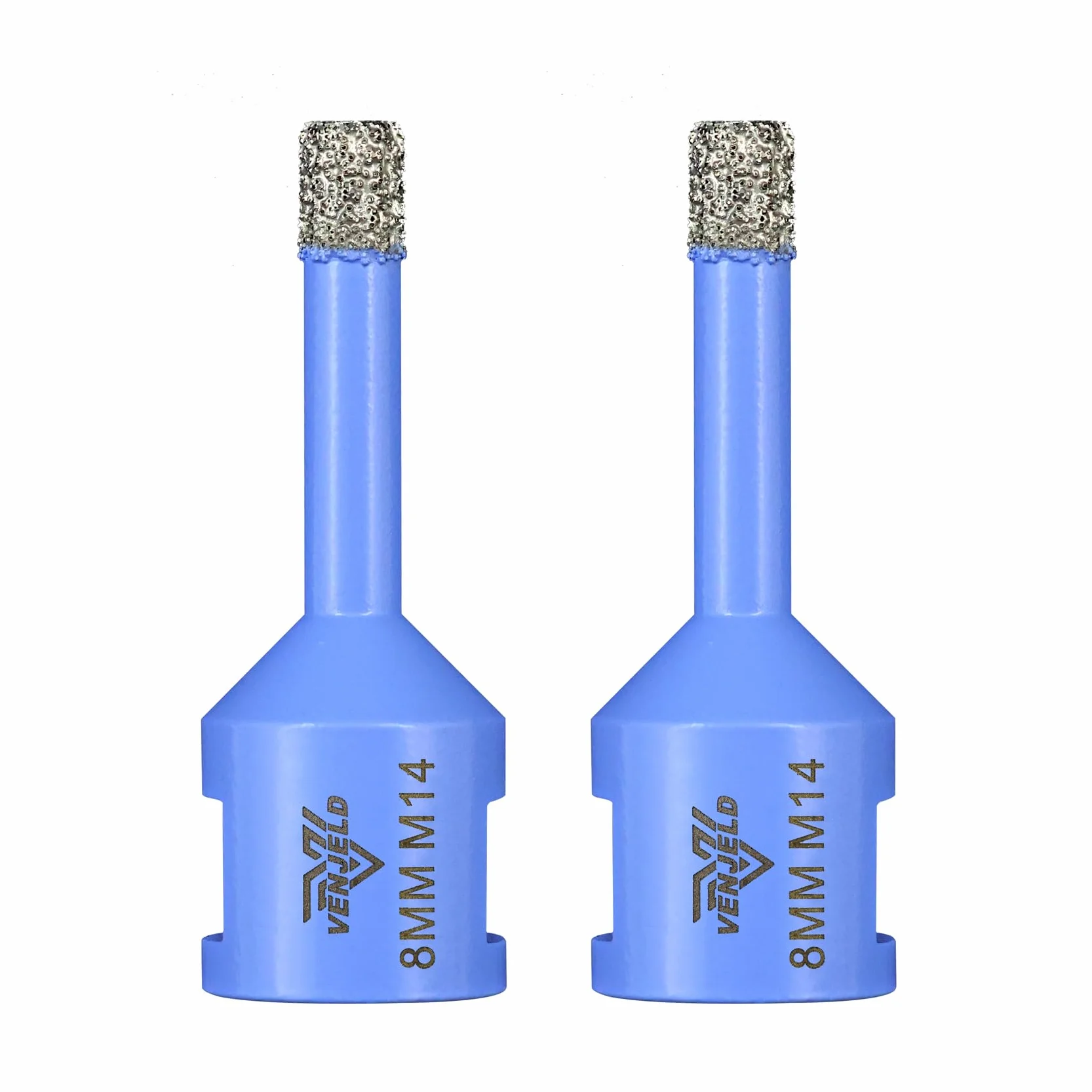 Punte Trapano Diamantate 8mm - 2 Pezzi Punta a Tazza con Filettatura M14 Foratura a Secco per Piastrelle Ceramica Porcellana Granito Marmo VENJELD