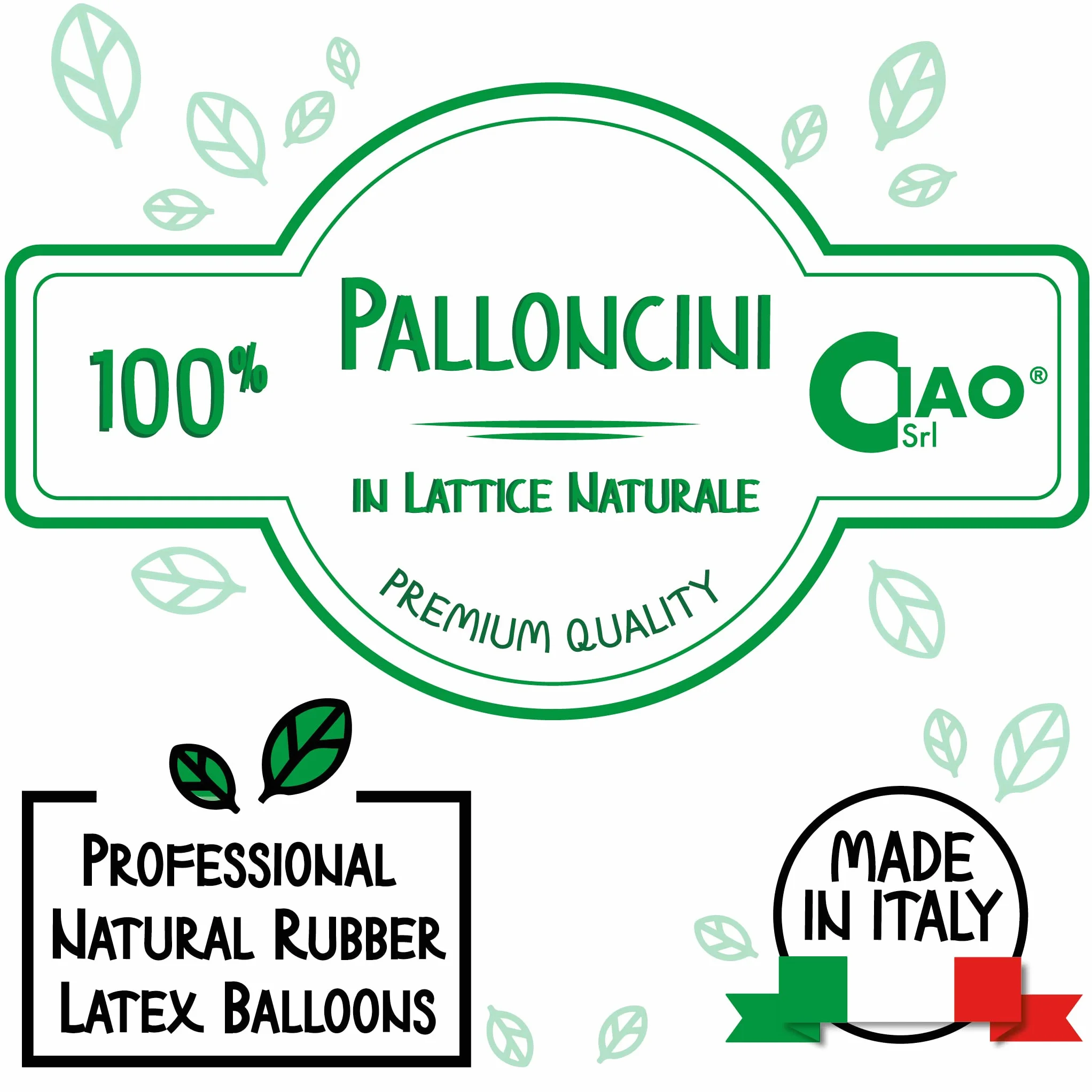 Palloncini in lattice naturale Premium Quality A50 Ø 13cm arancione