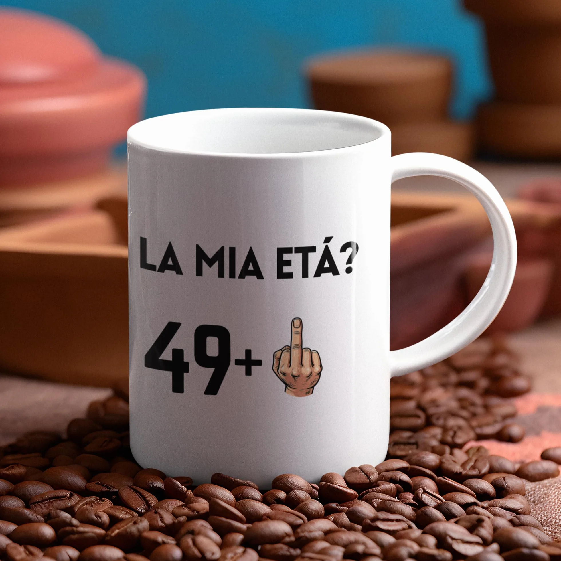 Gesar Tazza 50 Anni Uomo Donna Regalo Compleanno Idea Divertente Cinquantesimo Gadget 49+1