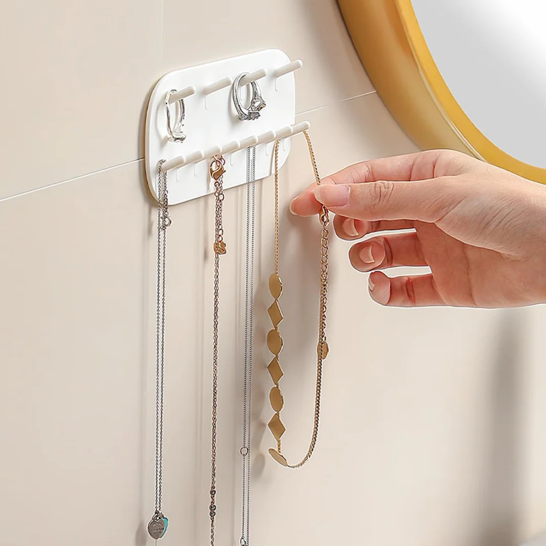 Pezzi Porta Gioielli Parete Collane Grucce, Ganci da Parete Riutilizzabili per Orecchini, Collane e Anelli