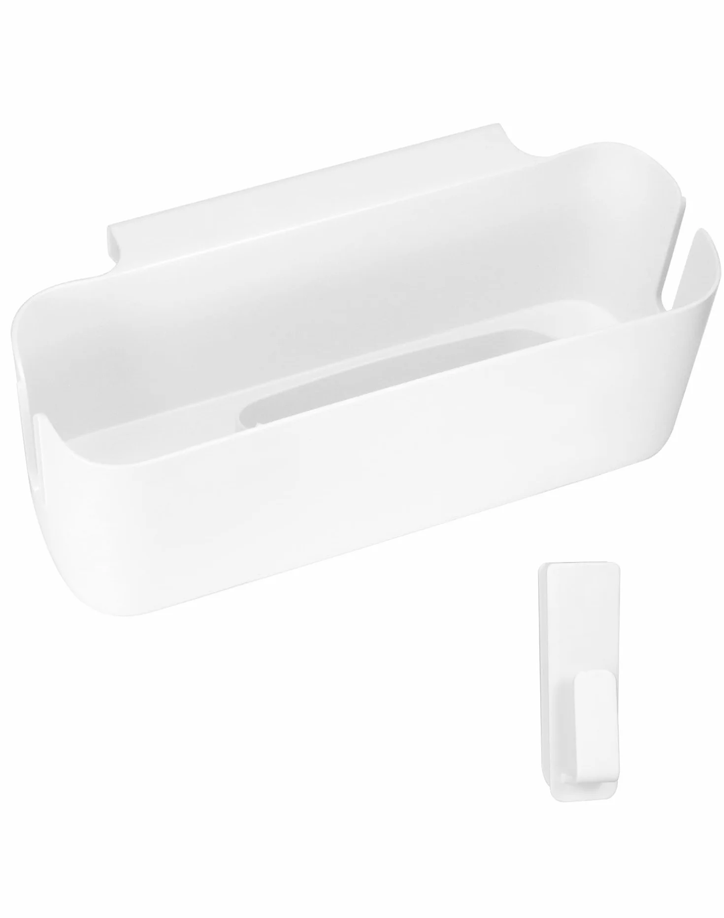QWORK® 2 pezzi cesto portaoggetti da appendere con ganci rimovibili, organizer per appendere il letto, per libri, telefoni, accessori