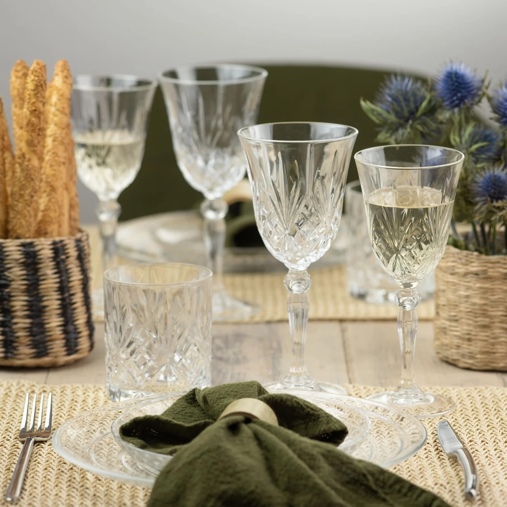 RCR Cristalleria Italiana Linea Melodia Bicchieri da Acqua e Cocktail in Vetro Set 6 Bicchieri Cristallo 36 Cl