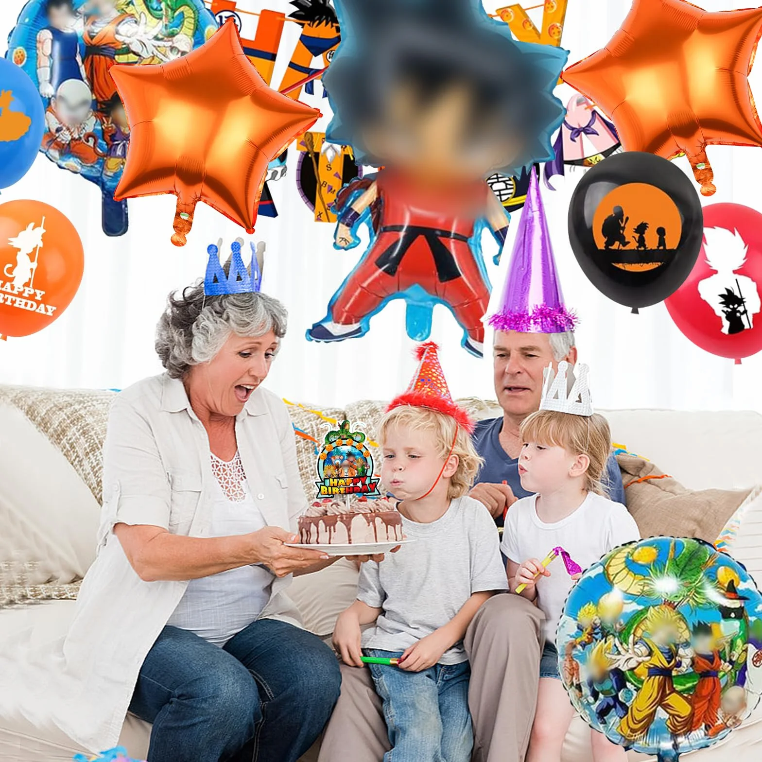 Dragnball Kit Compleanno 23 Pezzi Palloncini per Festa Bambini Ragazzi Ragazze
