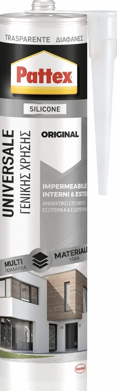 Pattex Sigillante Universale, Silicone Universale, Trasparente, 280 ml