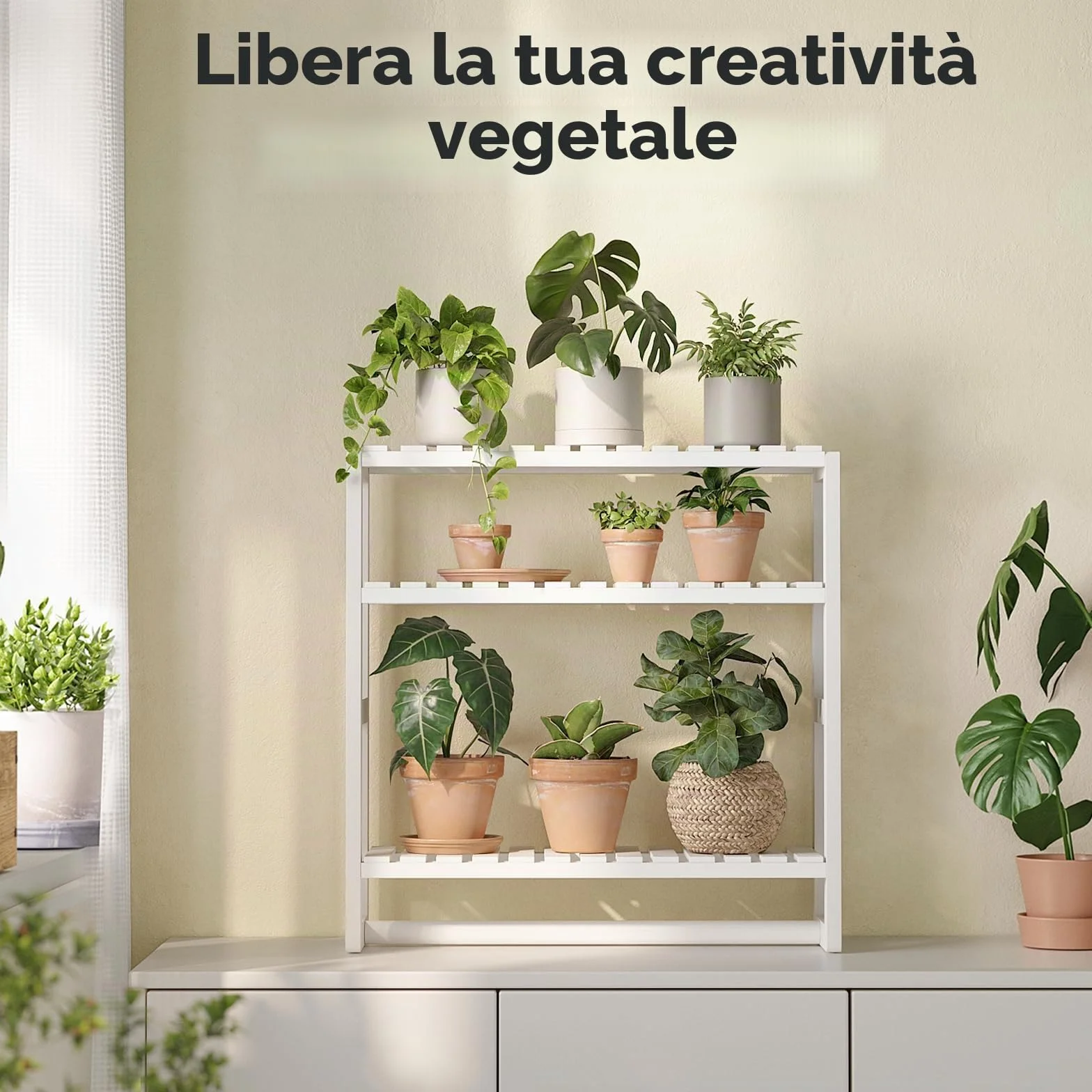 Bamworld Scaffale da Bagno a 3 Ripiani in Bambù, Organizzatore da Parete Moderno e Salvaspazio per Bagno, Cucina o Ufficio, Bianco