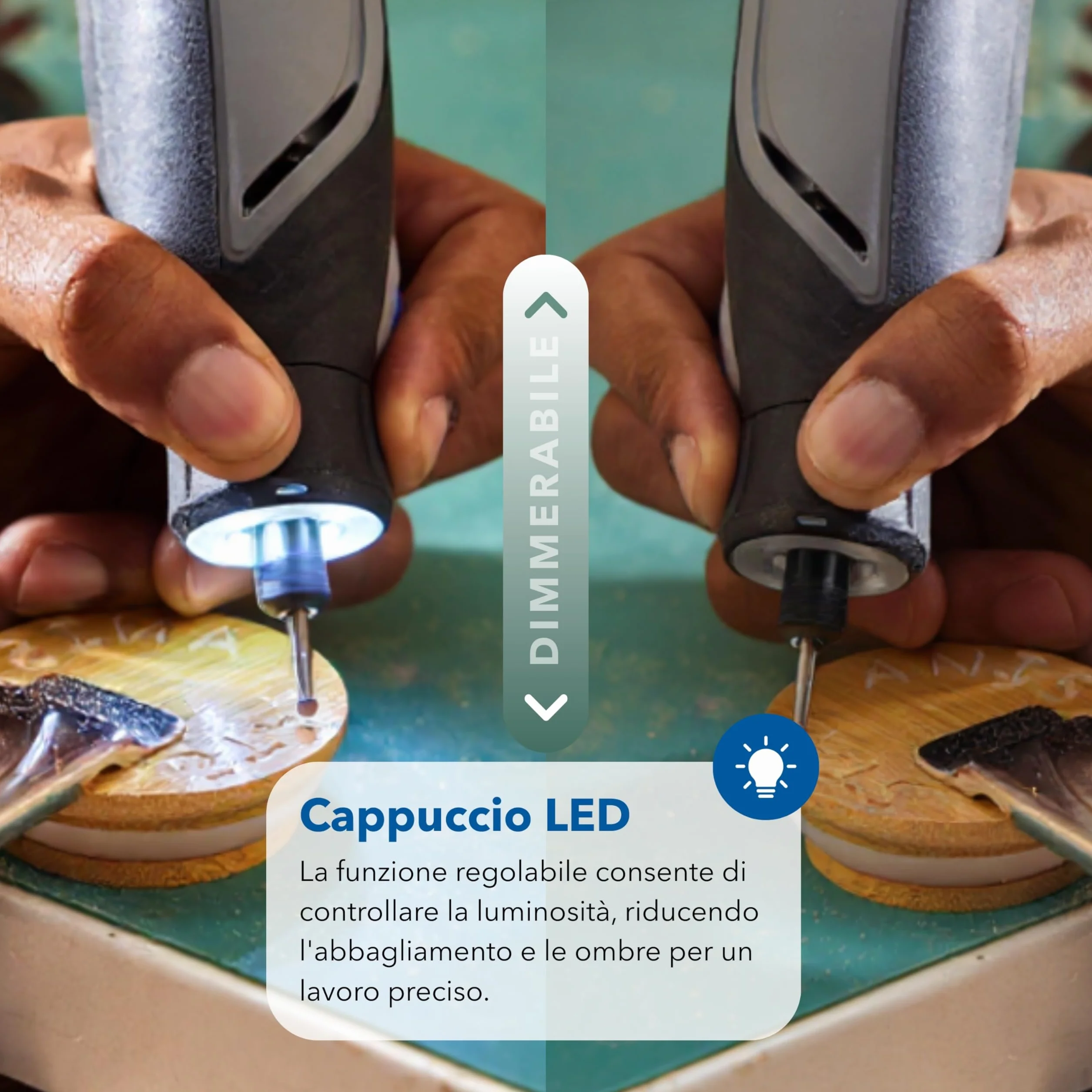 Dremel 8150 Kit utensile rotativo brushless a batteria 7,2 V 2Ah USB-C, 20 accessori, velocità variabile 5.000-30.000 giri/min