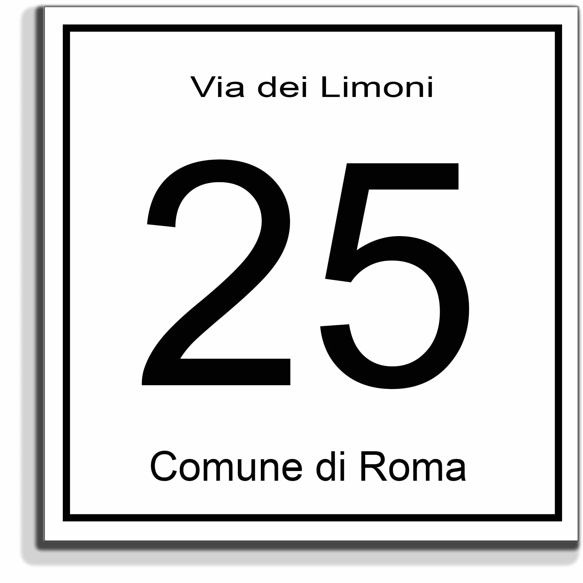 Stileitaliano numero civico moderno personalizzato esterno ed interno in alluminio targa moderna numeri civici (Bianco)
