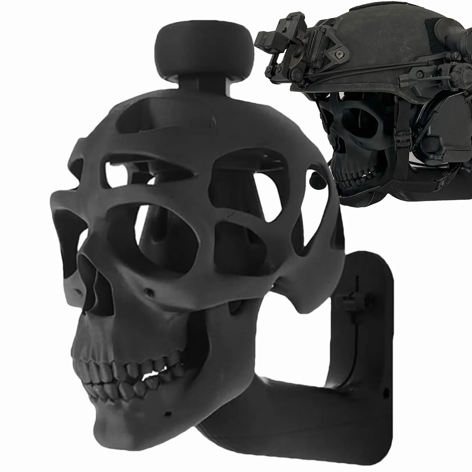 Supporto per casco a forma di teschio, supporto da parete per casco da moto, espositore creativo per casco da moto, decorazione domestica, accessori per moto