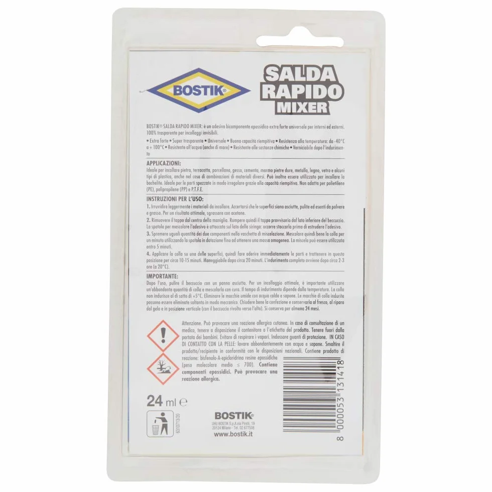 Bostik 10929 Salda Rapido Mixer, Trasparente, 24 ml