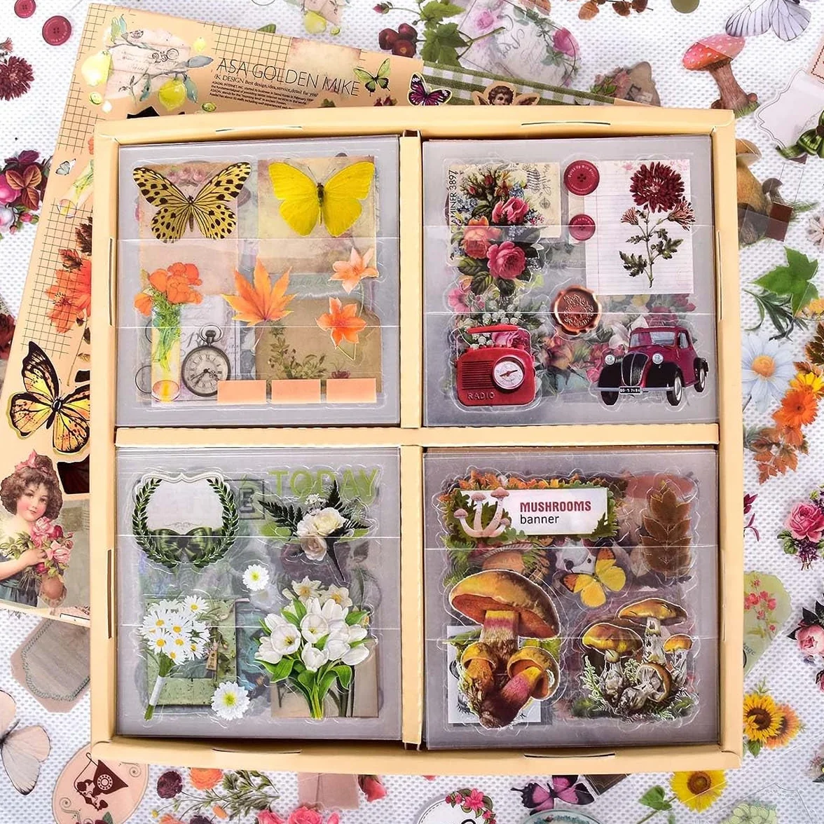 510 Pz/100 Fogli Adesivi per Scrapbooking Stickers，Stickers Bullet Journal丨Scrapbooking Adesivi Stickers Scrapbooking Per Junk Journal Adesivi，Scrapbook Journaling，Bullet Journal Fai da Te ecc