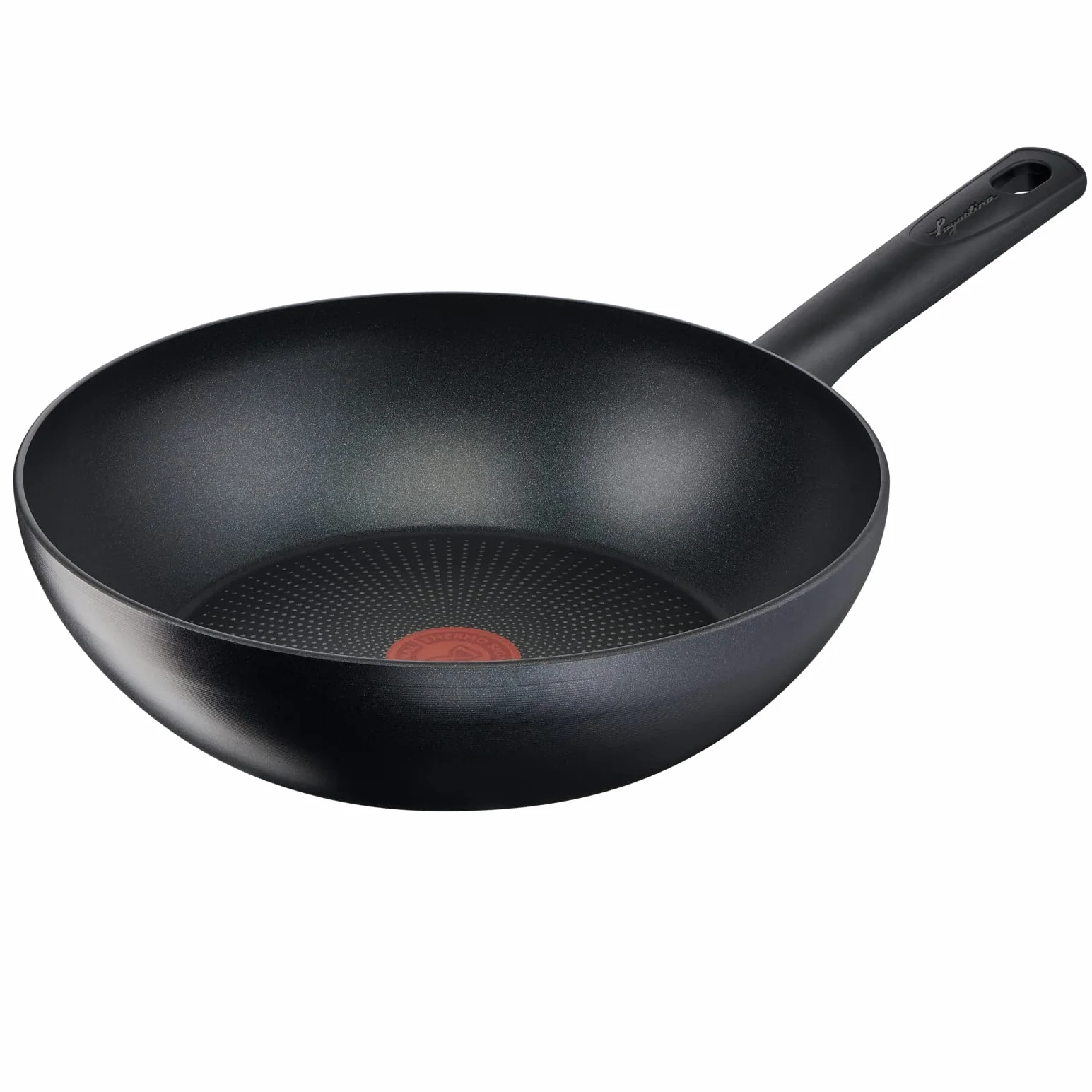 Lagostina Rigenera Wok Antiaderente con Corpo in Alluminio 100% Riciclato Ø 28 cm, Padella Induzione Gas e Forno, Rivestimento Antigraffio, Manico Ergonomico