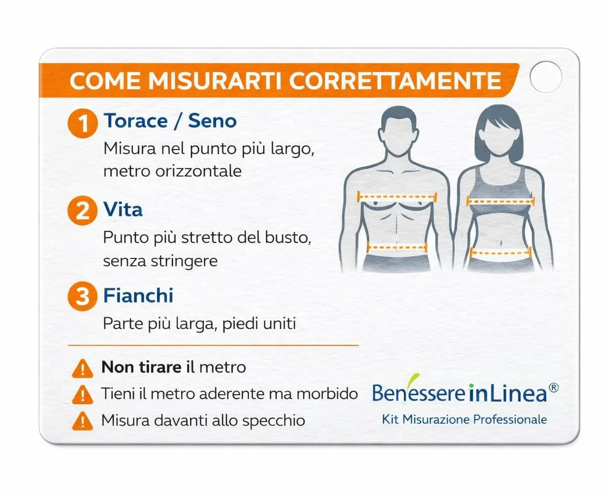 Metro da Sarto BENESSERE In Linea® Centimetro per misurazione corpo - Metro Sarta Morbido Arancio Con Pratica Custodia In Plastica - Metro a Nastro Professionale Avvolgibile Doppia Graduazione 1,5 Mt