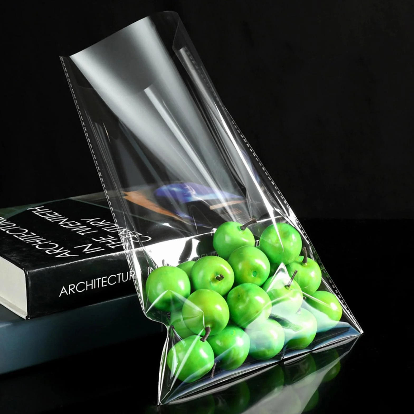Sacchetti di Cellophane 100 Pezzi - Sacchetti Regalo Trasparenti di 2 Misure Con 100 Fiocchi di Colori Misti e Lacci per l'Imballaggio