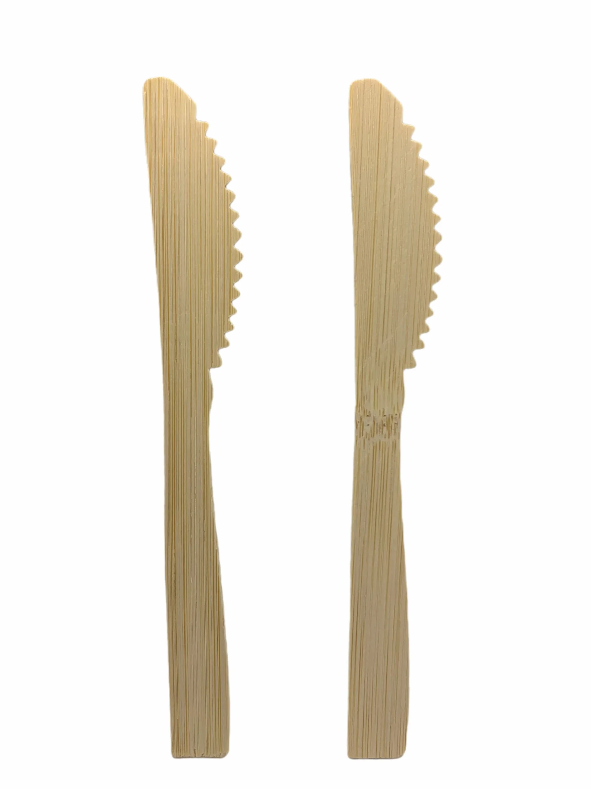 Bamboo Biodegradable Compostable Disposable Knives 50-Pack Non-Scratch