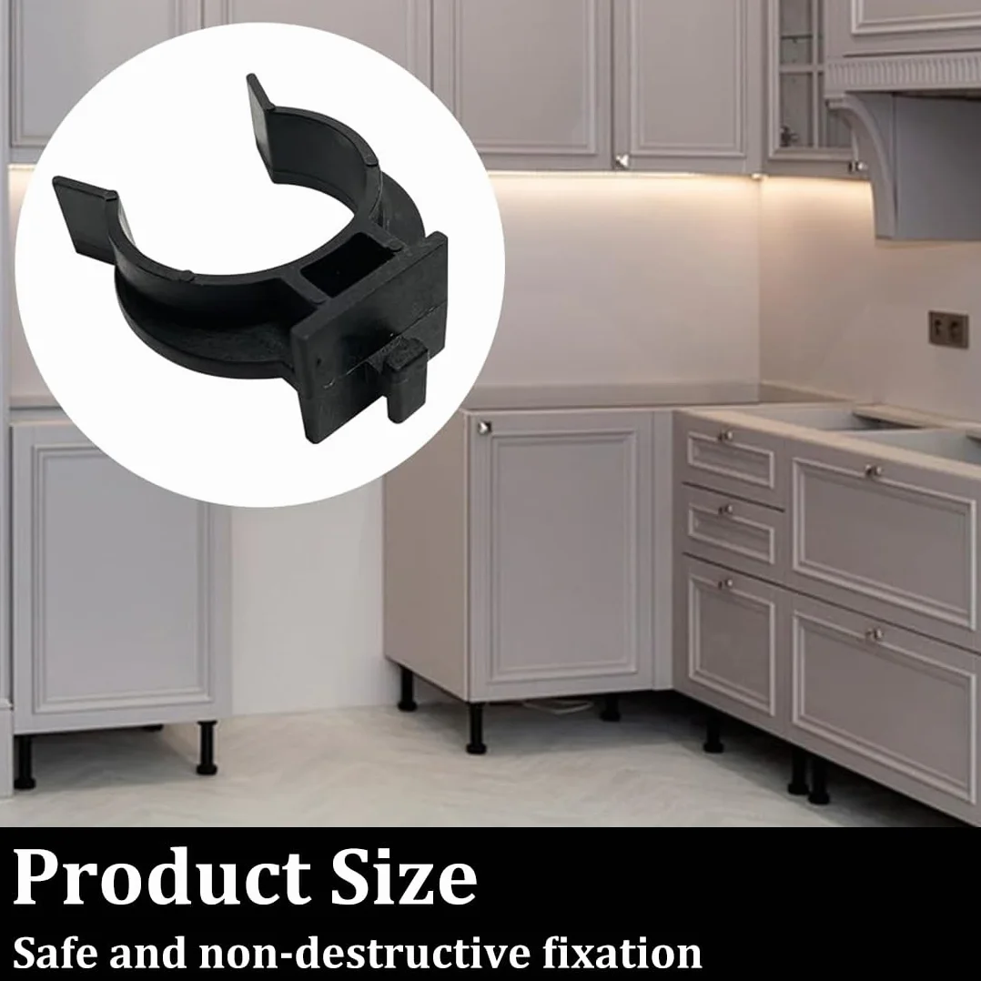 16 Pezzi Set di Ganci Universali per Zoccolo Cucina, Gancetti per Battiscopa e Clip di Fissaggio, per Mobili da Cucina, Cabine e Mobiletti