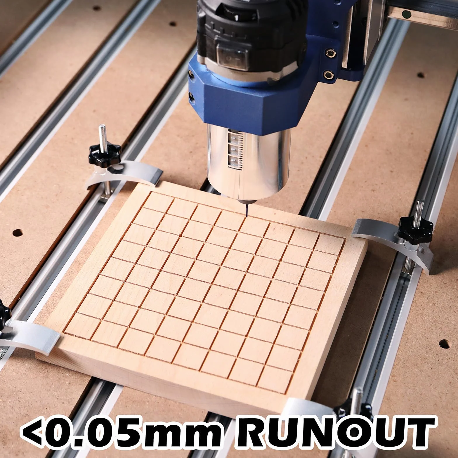 Genmitsu Fresa compatta CNC da 710 W, diametro 65 mm, motore mandrino con display digitale LCD, 6 velocità regolabili, pinza di serraggio ER11 da 1/8", 4 spazzole di carbone, per fresatrici CNC