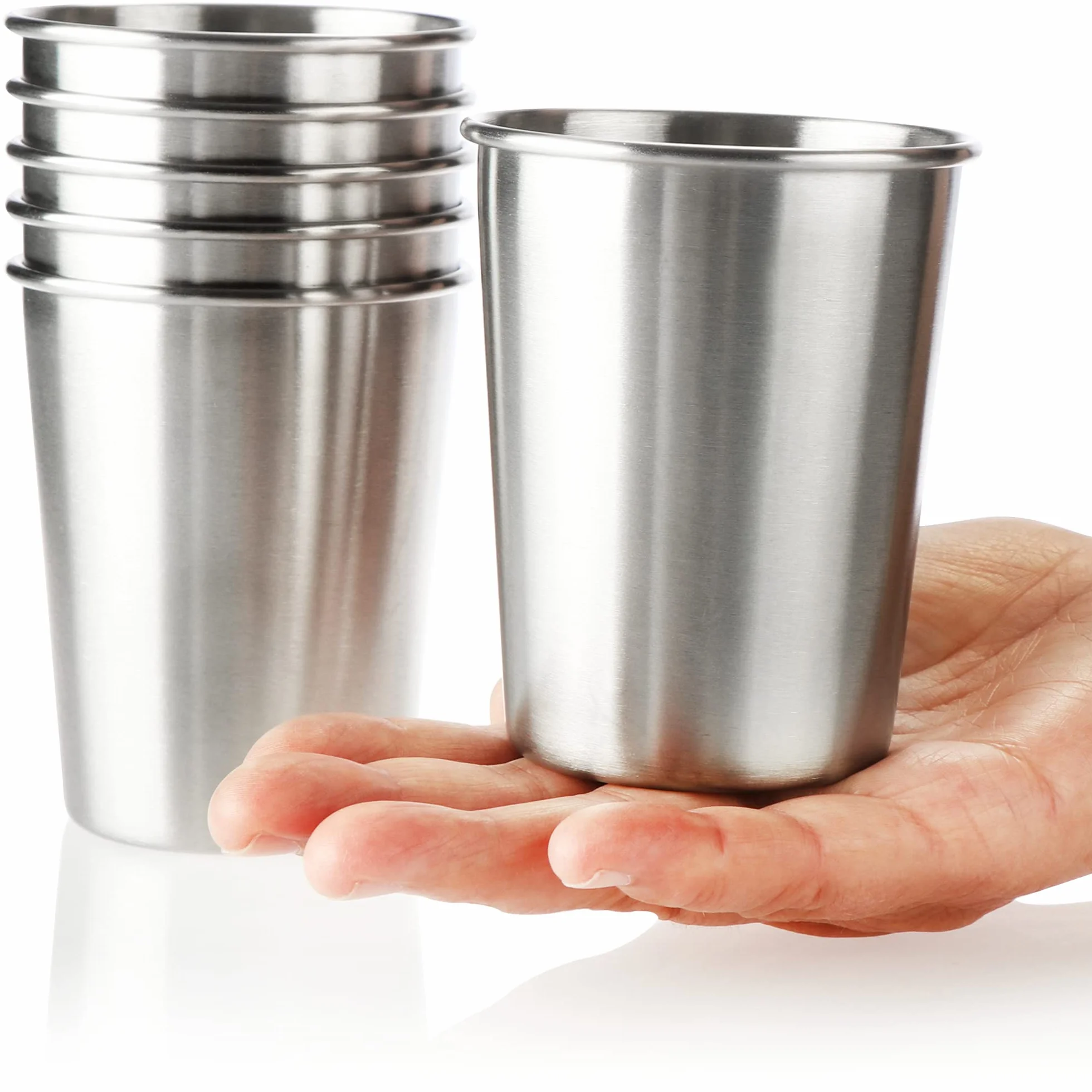 Bicchieri in acciaio inox 250 ml set da 6 bicchieri da campeggio infrangibile senza BPA
