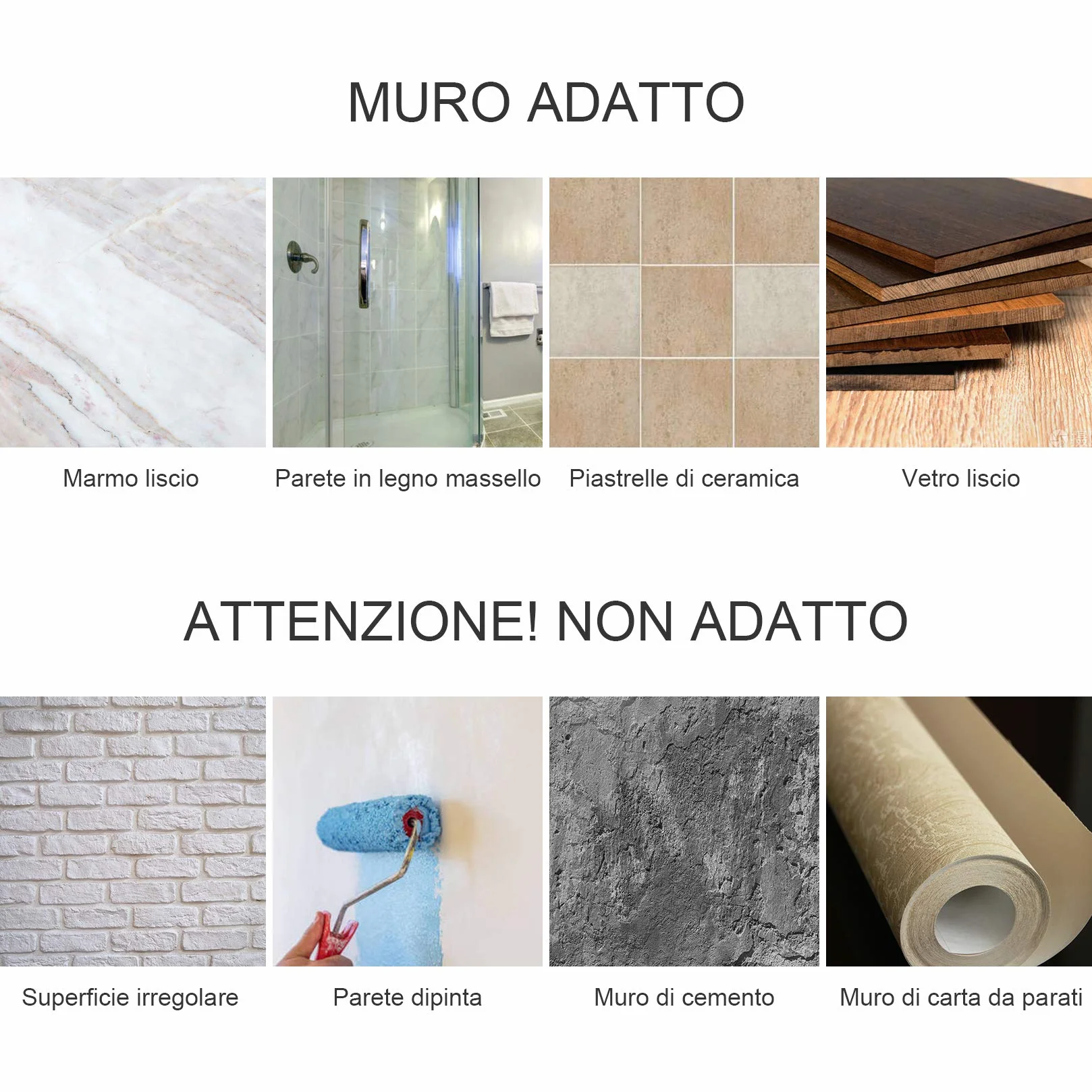 Ganci Adesivi Portasciugamani Senza Foratura Acciaio Inox per Cucina Bagno, 4 Pezzi, Nero