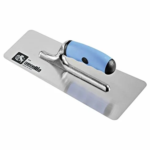 AUSONIA Frattazzo per stucco frattone muratore per cemento e intonaco cona lama INOX a bordi tondi FUSION cm 27x11 forcella corta
