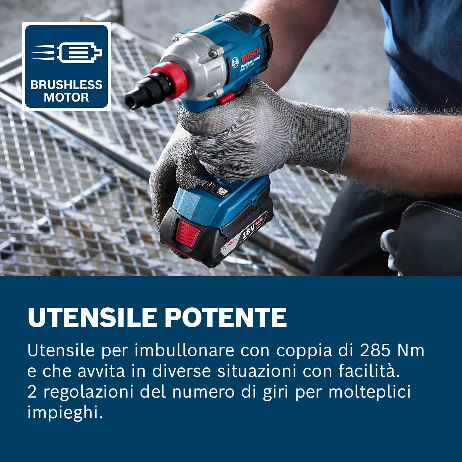 Bosch Professional GDX 18V-285 Avvitatore a percussione 18V