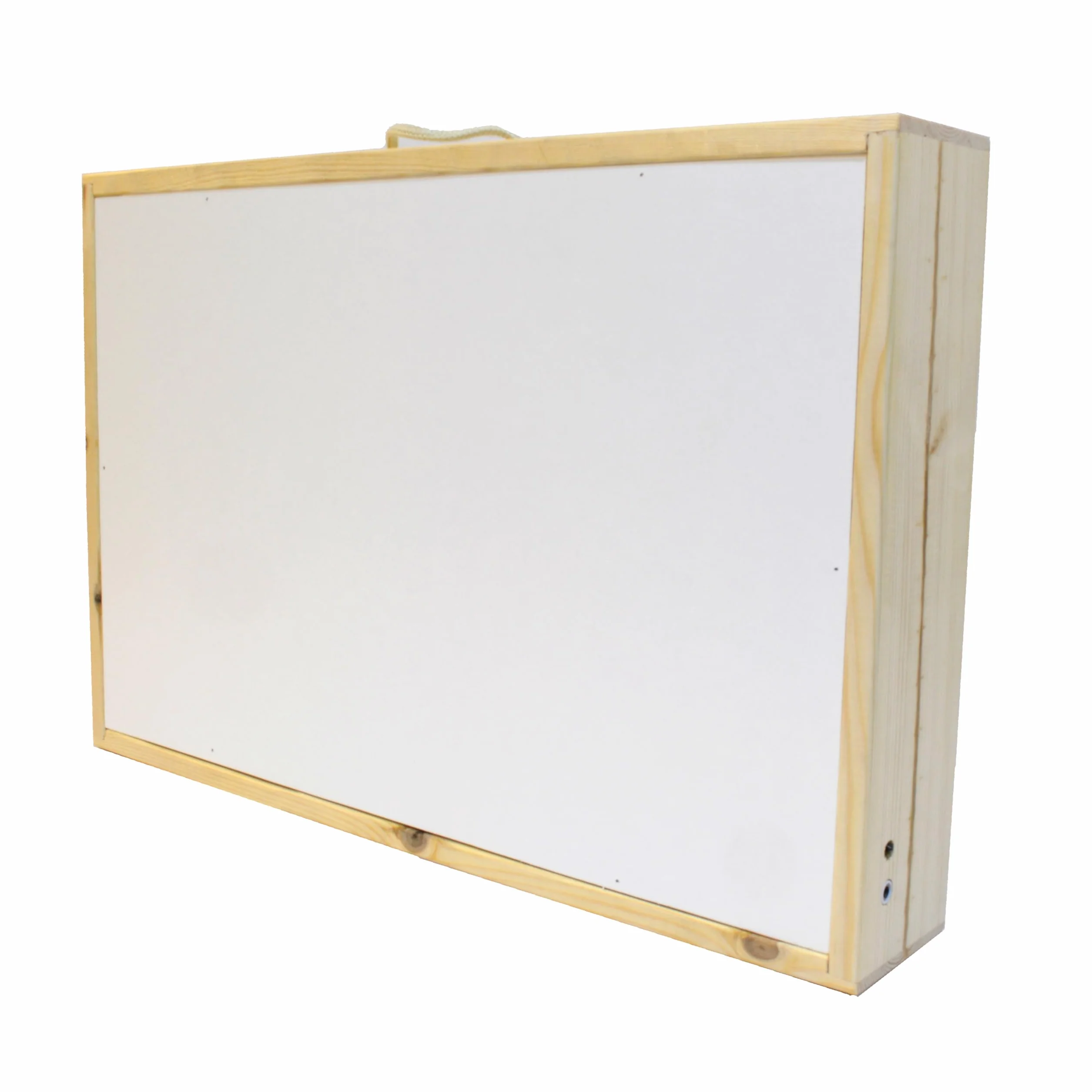 Tavolo luminoso Montessori artigianale, 60 x 40 cm, giocattolo educativo in legno fatto a mano in Spagna, luce LED uniforme per l'apprendimento sensoriale dei bambini