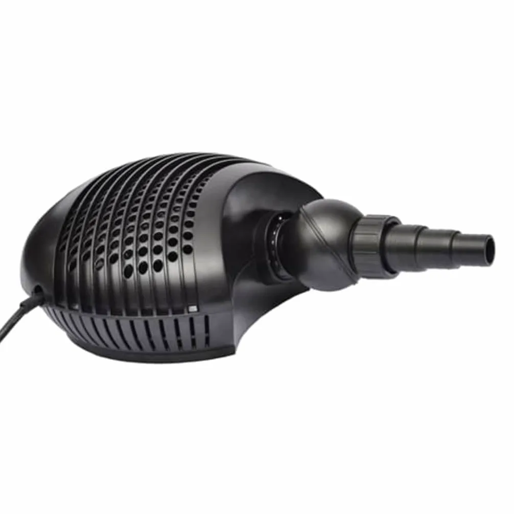 Pompa per laghetto 8000 l/h con alloggiamento robusto, motore efficiente dal punto di vista energetico e protezione da sovraccarico, pompa compatta per laghetti da giardino, fontane, cascata
