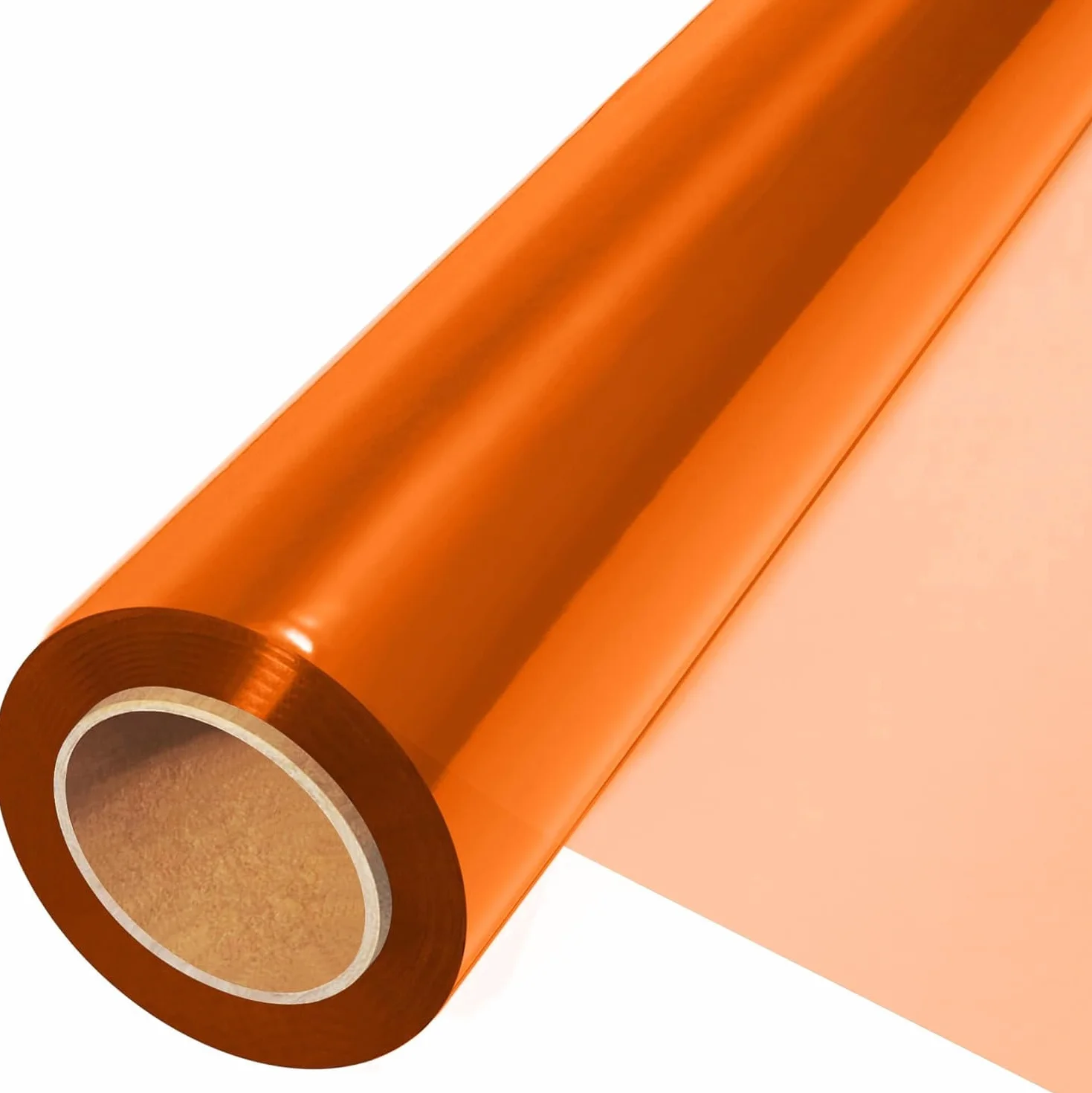 Rotolo di Cellophane Arancione (30 m x 44,5 cm) - Spessore 2,5 mm, Carta Trasparente per Regali e Decorazione Cesti di Fiori