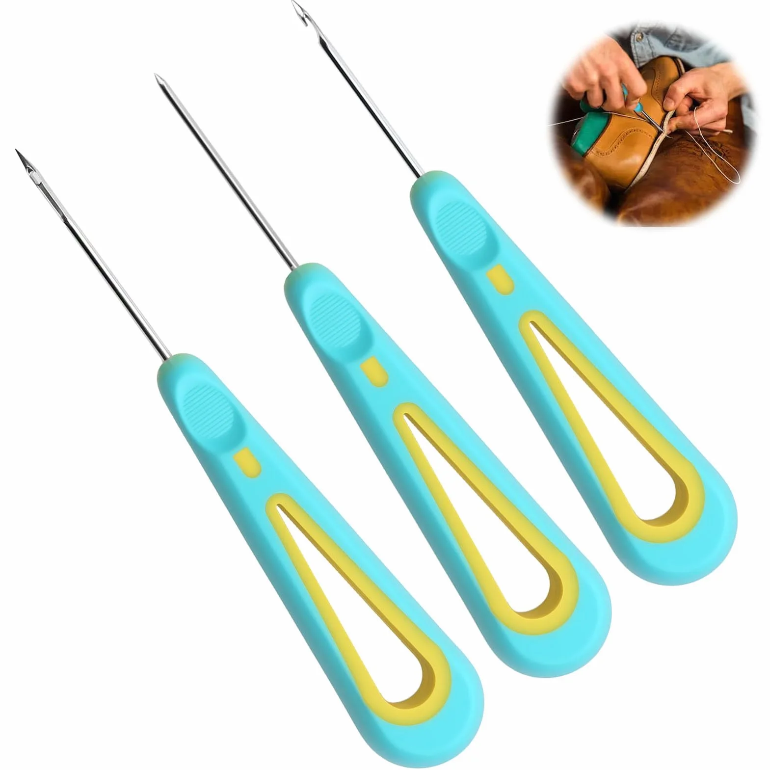 3 Punch Needle Set per la produzione di candele, stoppini per candele, strumenti con cono tondo, trapano a mano, stoppino per stampi in silicone, candele, accessori per candele per