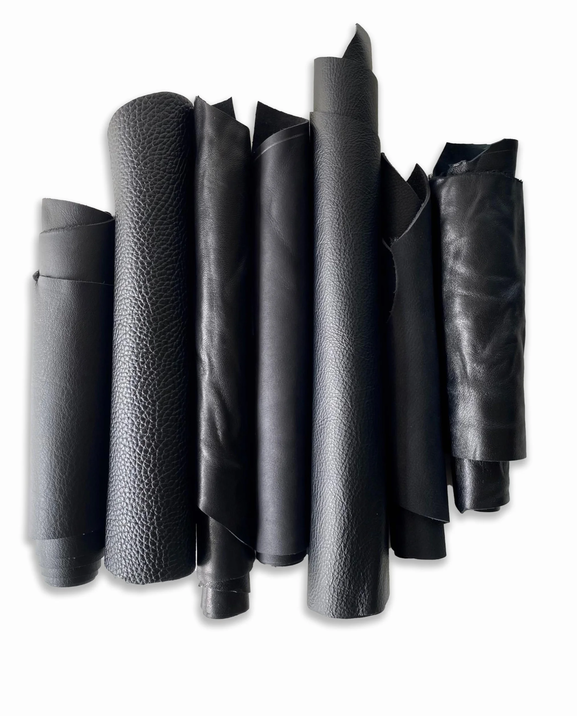 Ritagli di Vera Pelle IPEA 1 Kg Nero Made in Italy - Scampoli di Cuoio per Artigianato