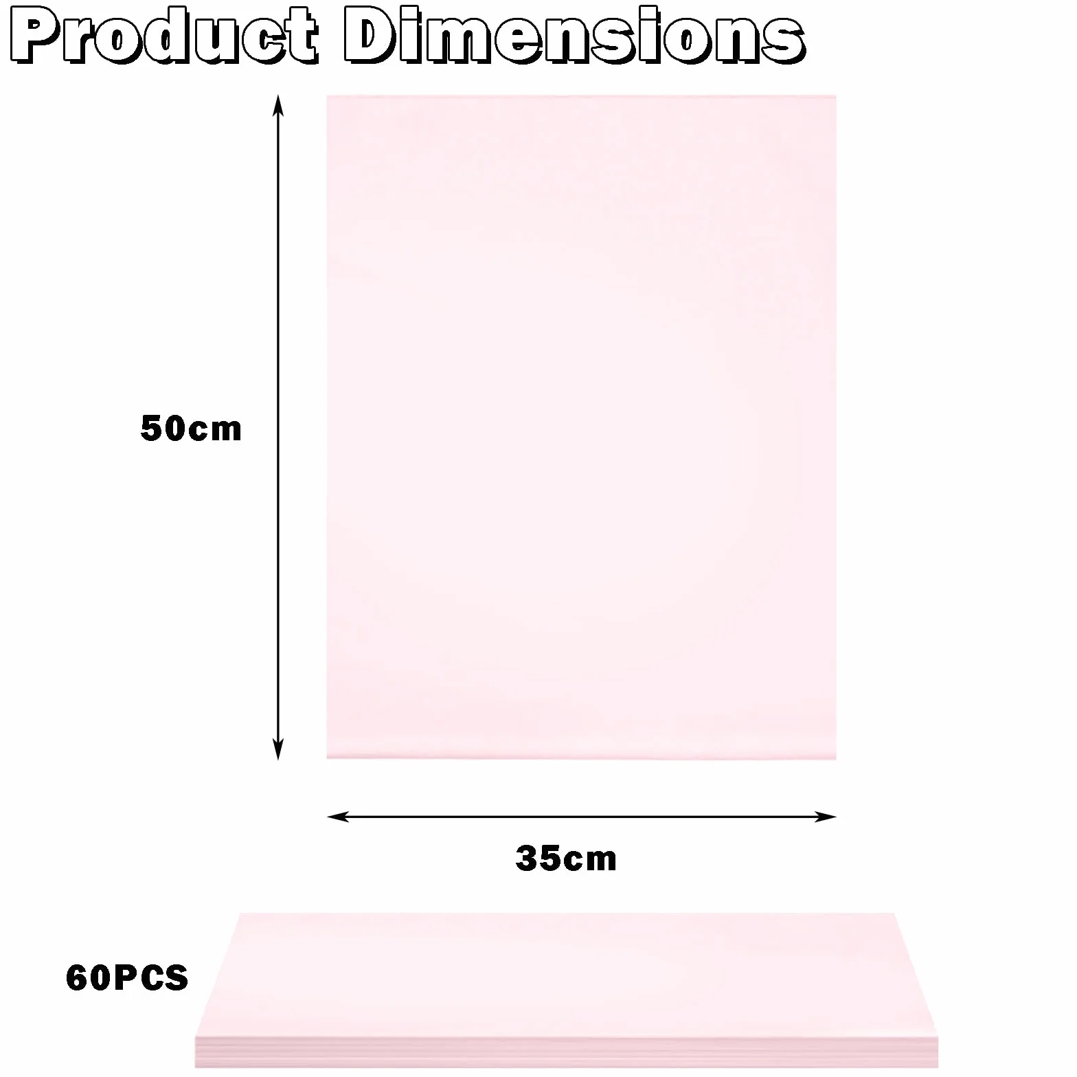 Carta Velina Rosa 35x50cm 60 Fogli per Confezioni Regalo Artigianale Compleanno Natale San Valentino